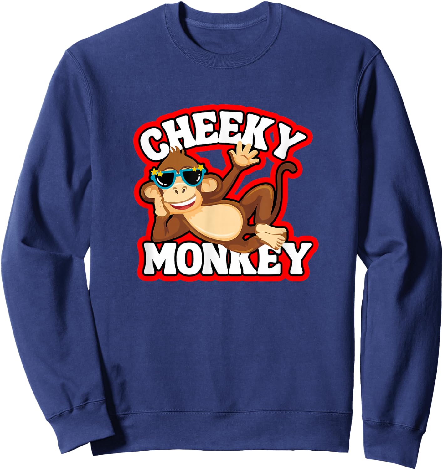 Cheeky Monkey Funny Monkeys Monkies Kids Boys Girls Sweatshirt - Sweatshirt | Navy
