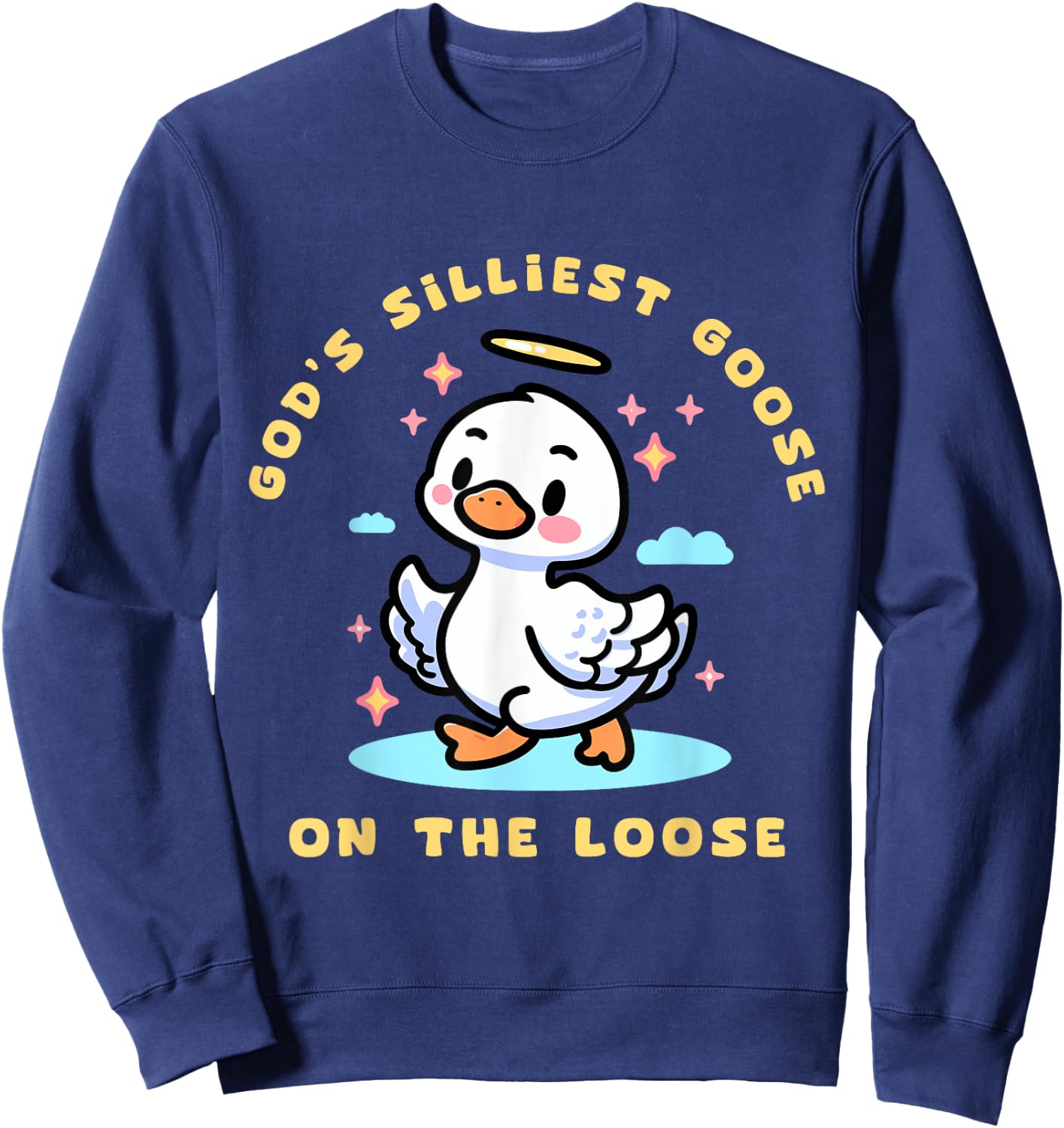 Gods Silliest Goose Costume for Kids Funny Gifts Silly Goose Sweatshirt - Sweatshirt | Navy