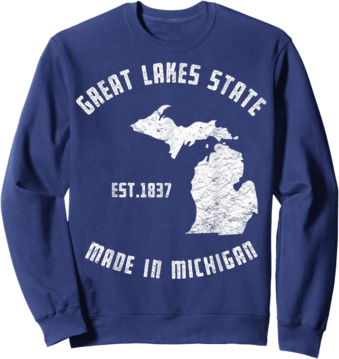 Great Lakes State Michigan Vacation Michiganian Yoopers Sweatshirt - Sweatshirt | Navy