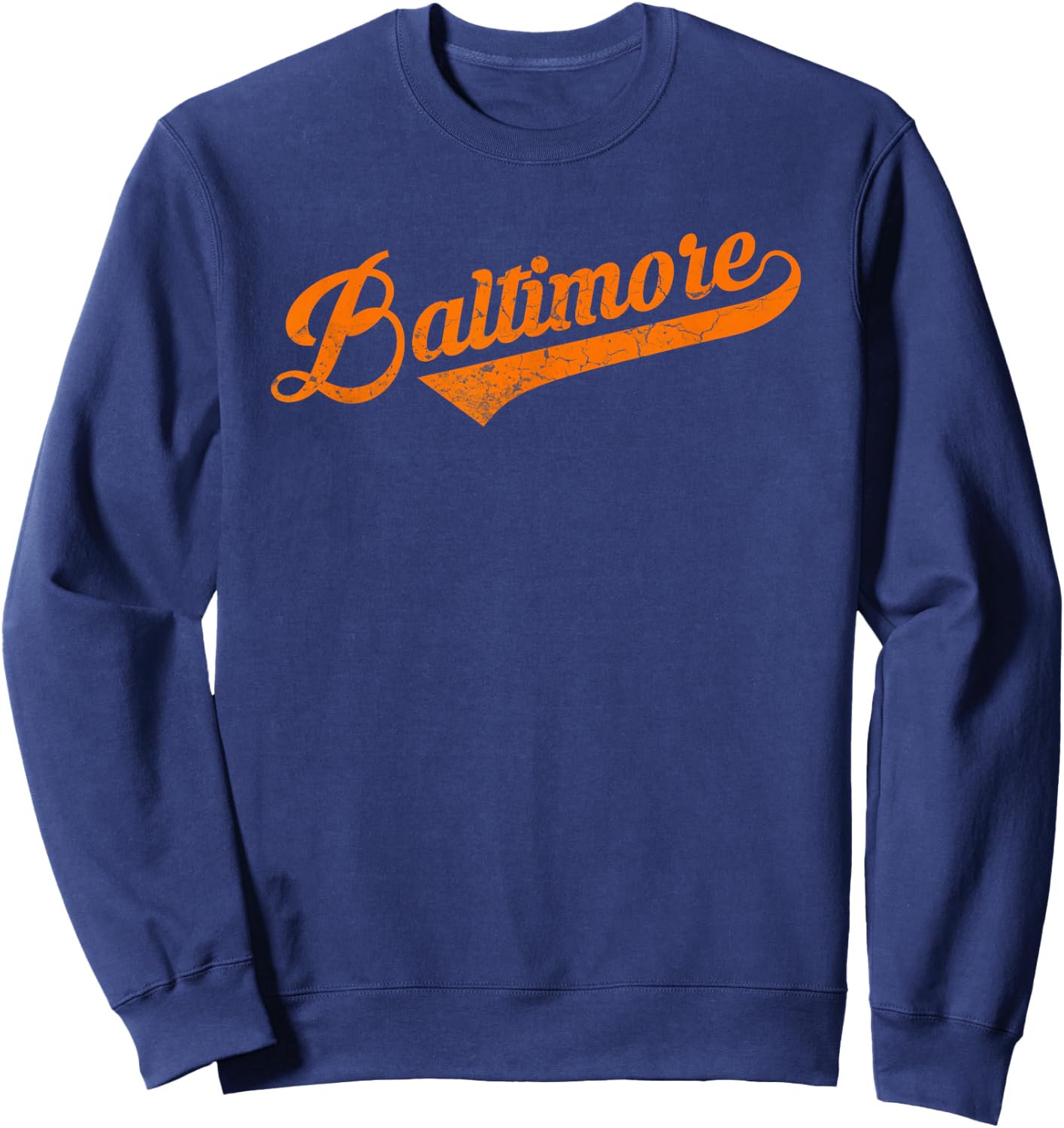 Vintage Baltimore Orange retro Fan Sweatshirt - Sweatshirt | Navy