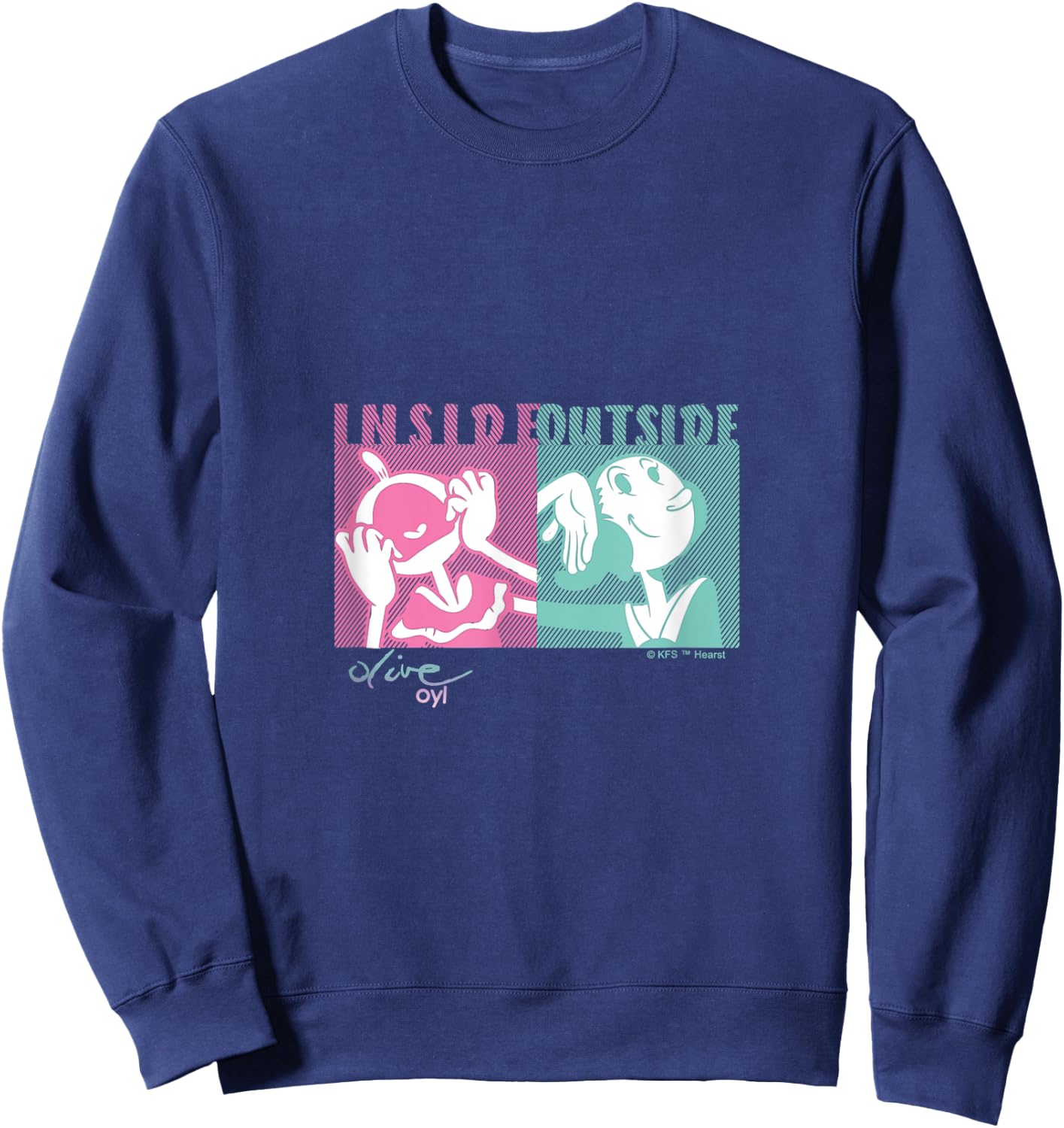 Olive Oyl's Express Yourself Collection "Outside Inside" Sweatshirt - Sweatshirt | Navy