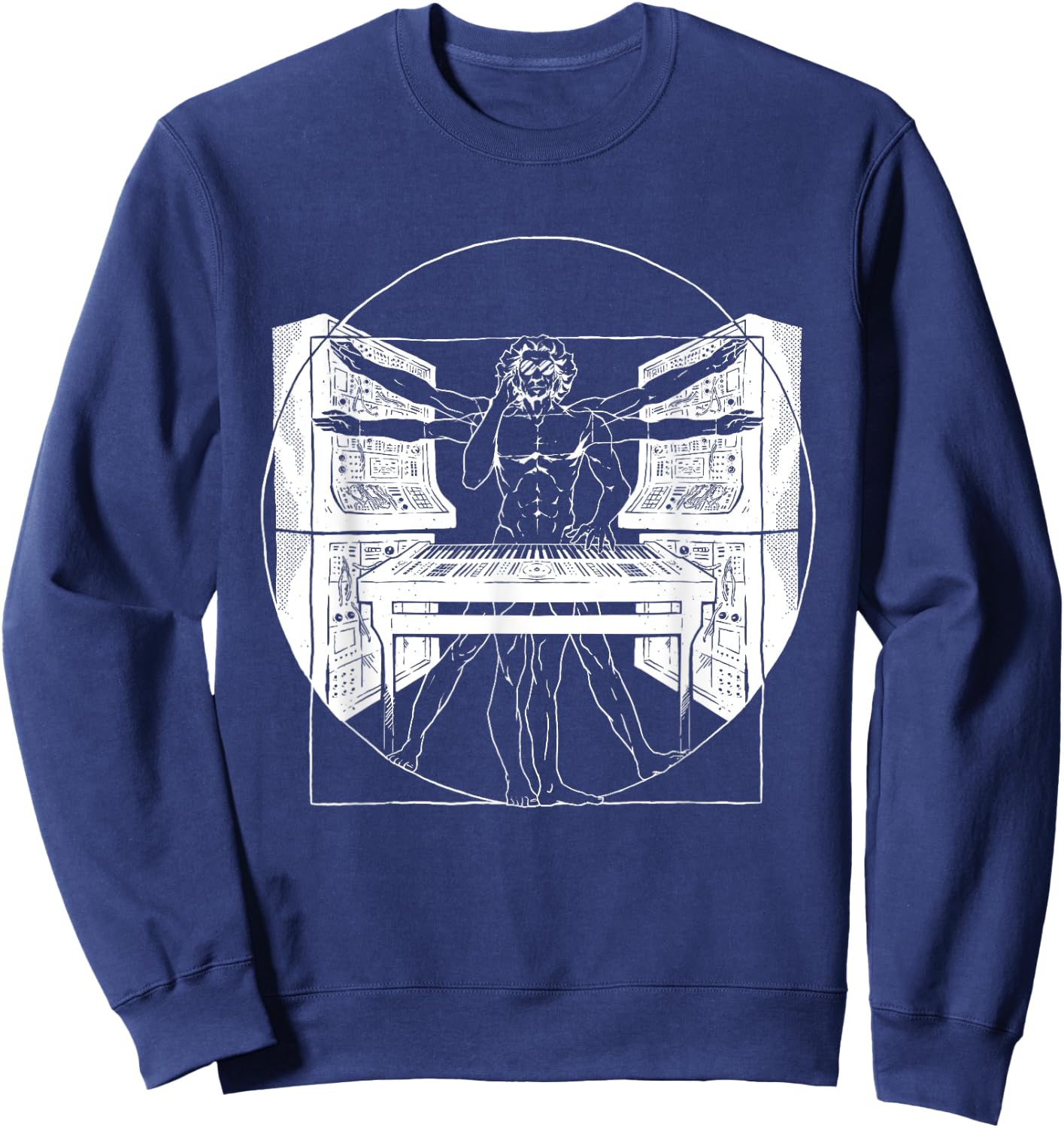 Synthesizer Synth Techno Music Cool Synthesizer Sweatshirt - Sweatshirt | Navy