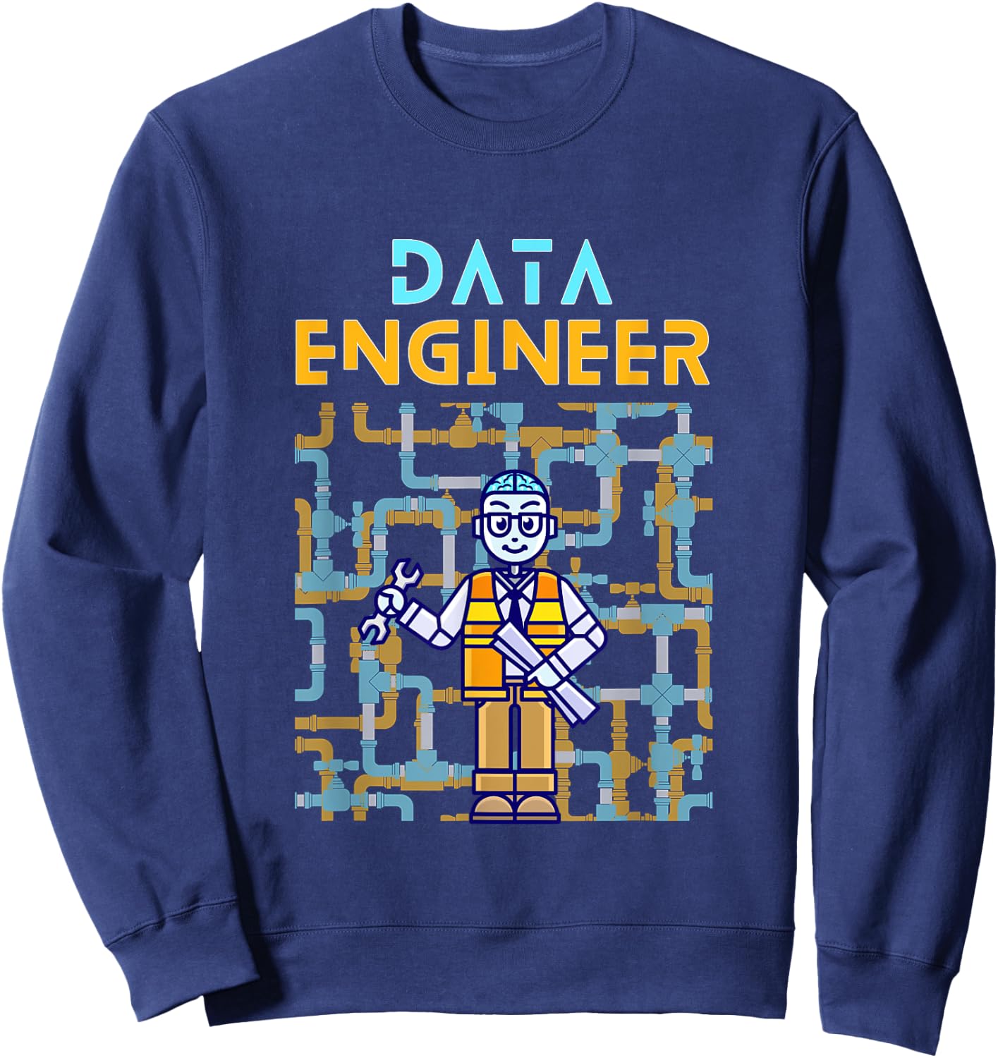 Data Engineer Data Analyst ETL Power BI Data Lake Warehouse Sweatshirt - Sweatshirt | Navy
