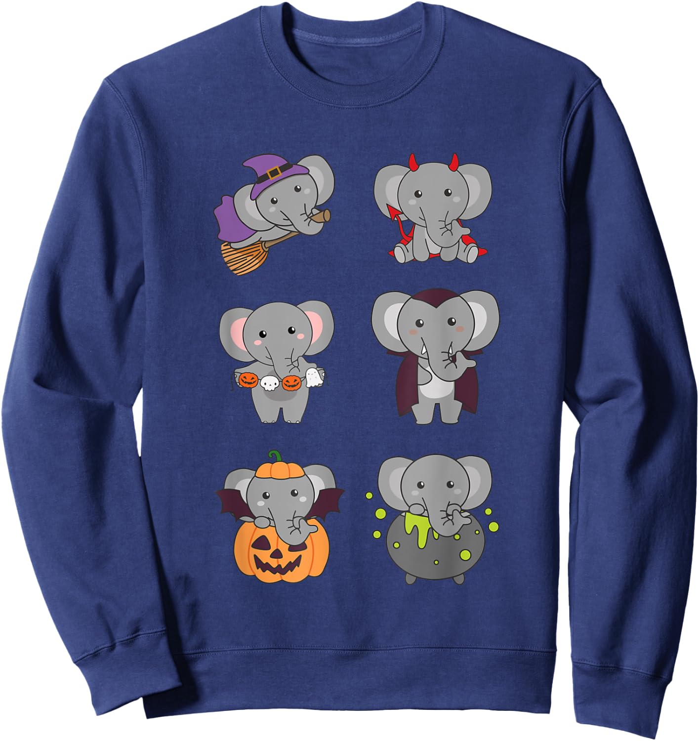 Elephant Halloween Costume Elephant Halloween Sweatshirt - Sweatshirt | Navy