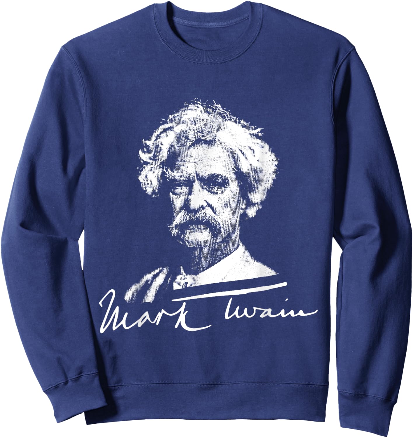 Mark Twain Old Gentleman Vintage Art Sweatshirt - Sweatshirt | Navy
