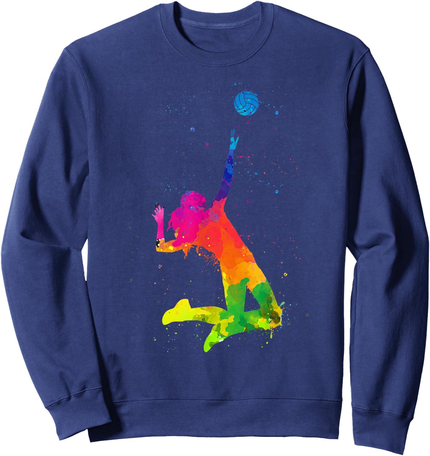 Funny Volleyball Art Men Boy Girl Volleyball Lover Sweatshirt - Sweatshirt | Navy