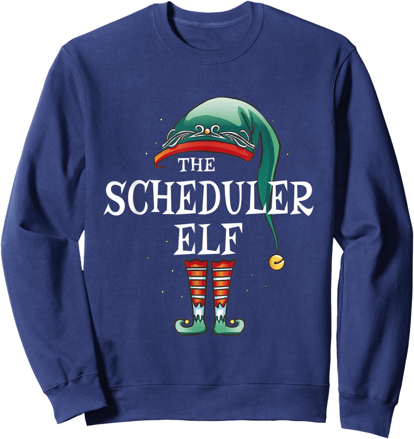 Scheduler Elf Job Christmas Sweatshirt - Sweatshirt | Navy