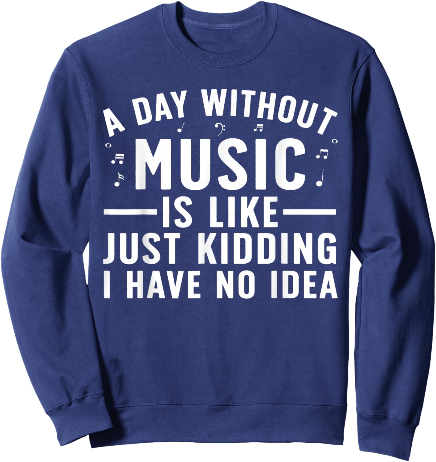 Best Music Teacher Design Women Music Teacher School Sweatshirt - Sweatshirt | Navy