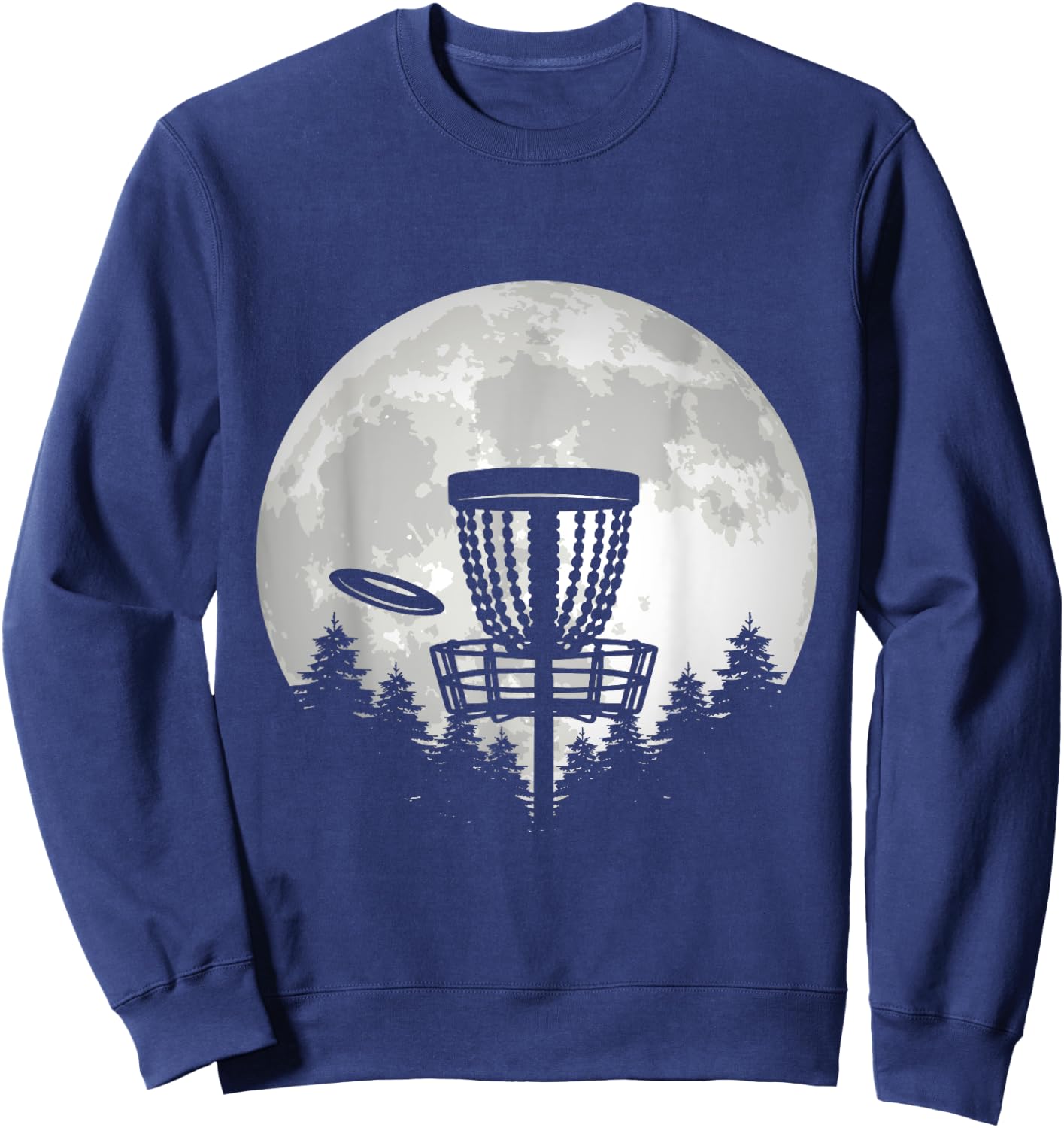Disc Sport Moon Frolf Flying Disc Golf Player Disc Golf Sweatshirt - Sweatshirt | Navy