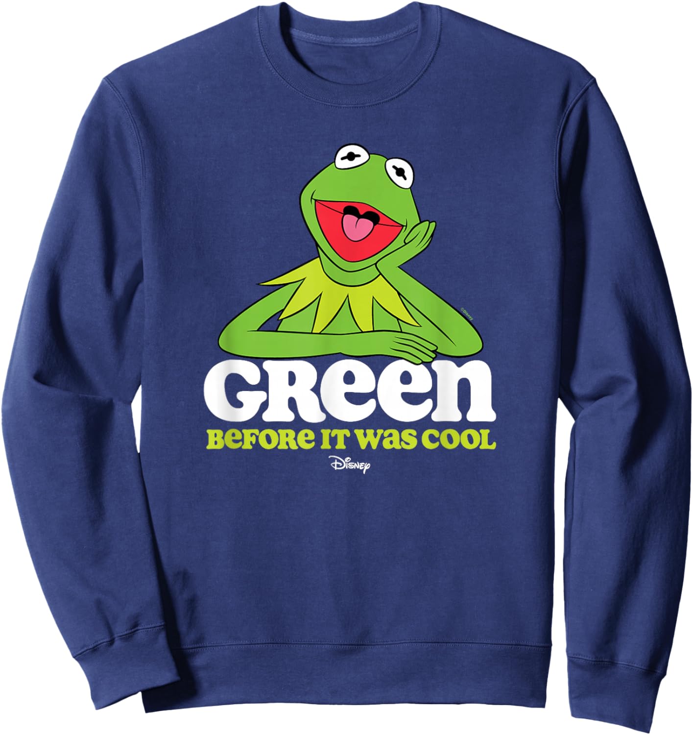 The Muppets - Kermit Green Before It Was Cool Sweatshirt - Sweatshirt | Navy