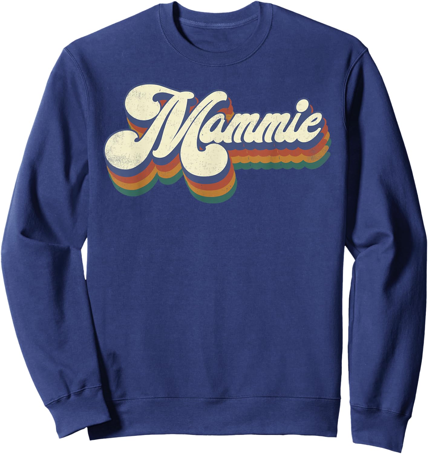 Mammie Gifts For Grandma Retro Vintage Mother's Day Mammie Sweatshirt - Sweatshirt | Navy