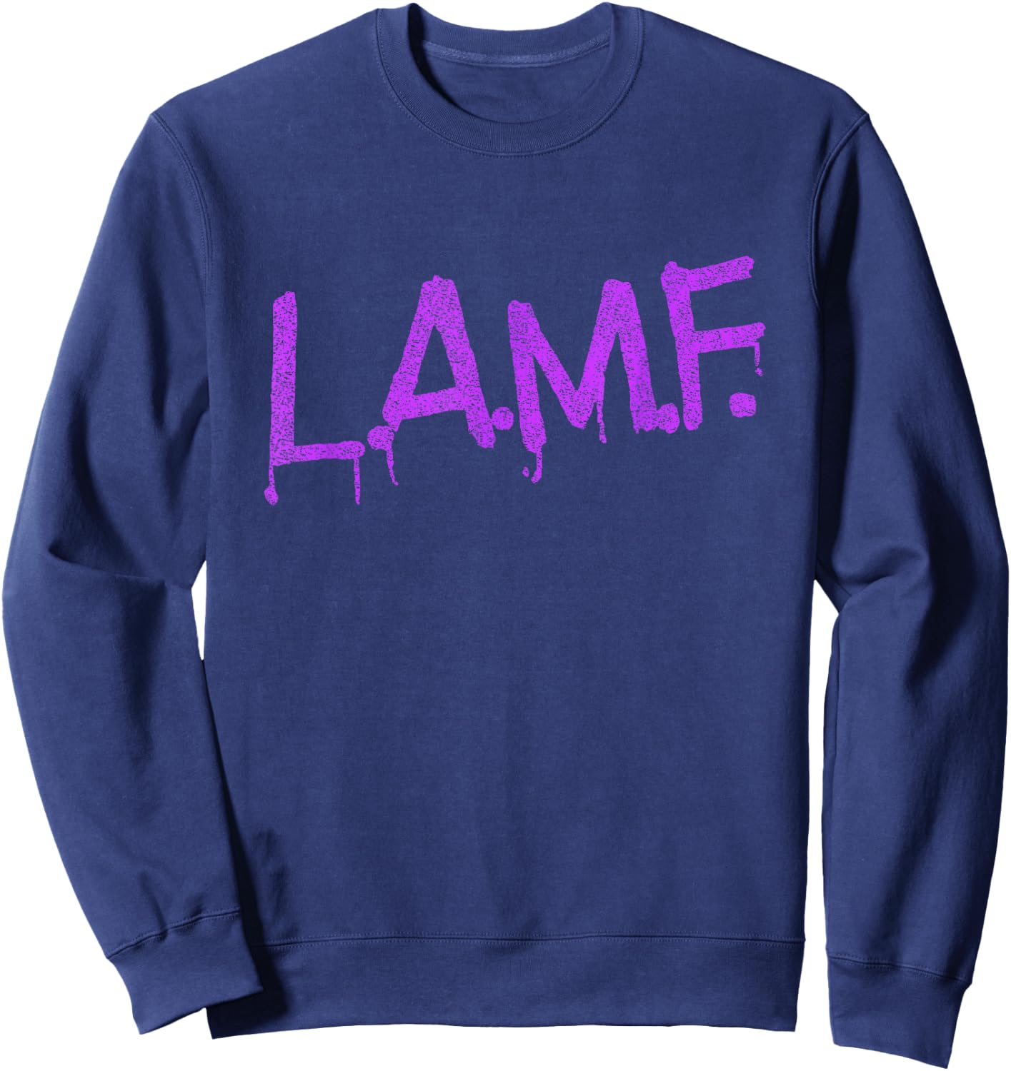 L.A.M.F. lamf punk rock retro debbie funtime summer camp Sweatshirt - Sweatshirt | Navy