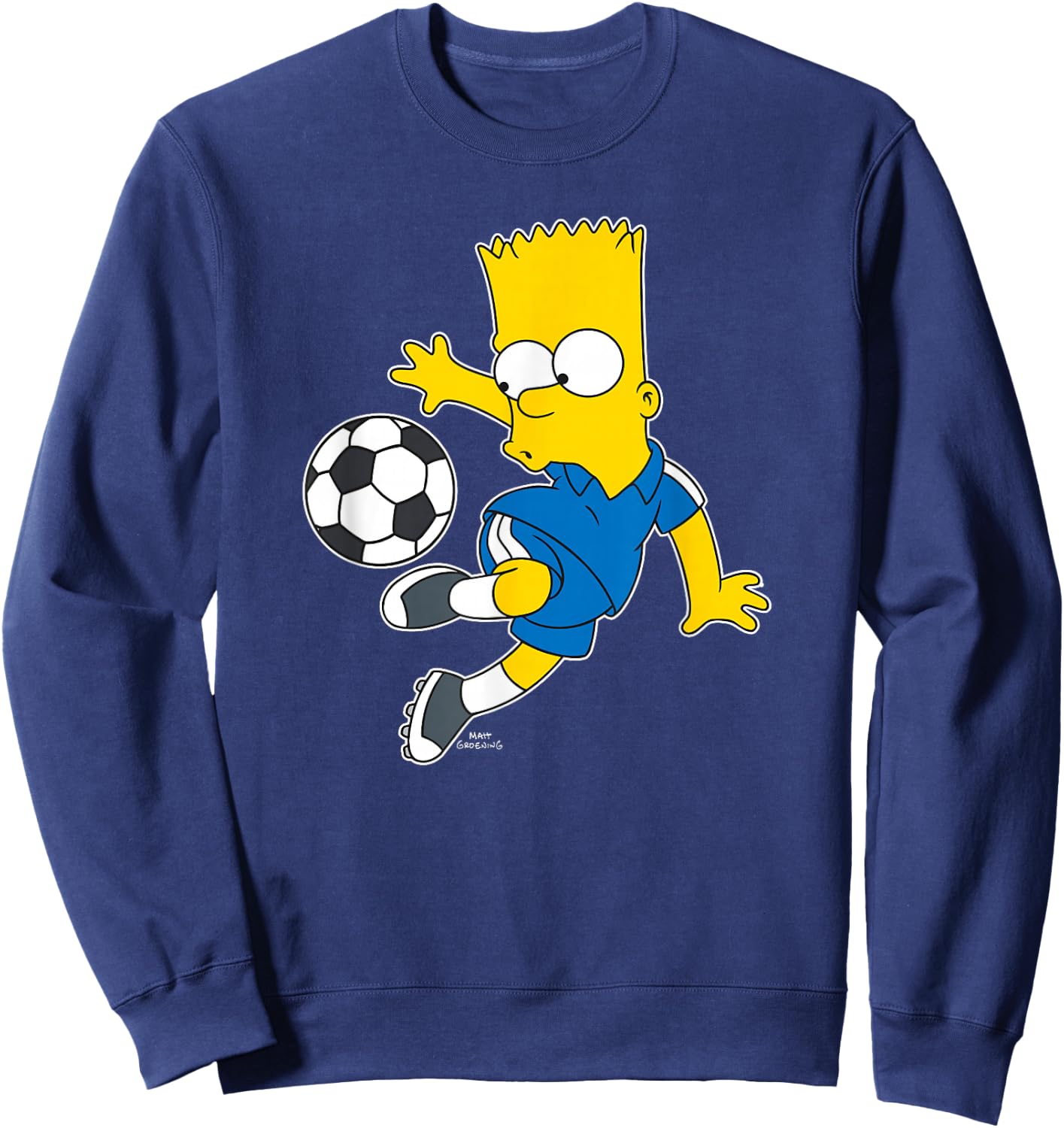 The Simpsons Bart Simpson Soccer Ball Kick Up Sweatshirt - Sweatshirt | Navy