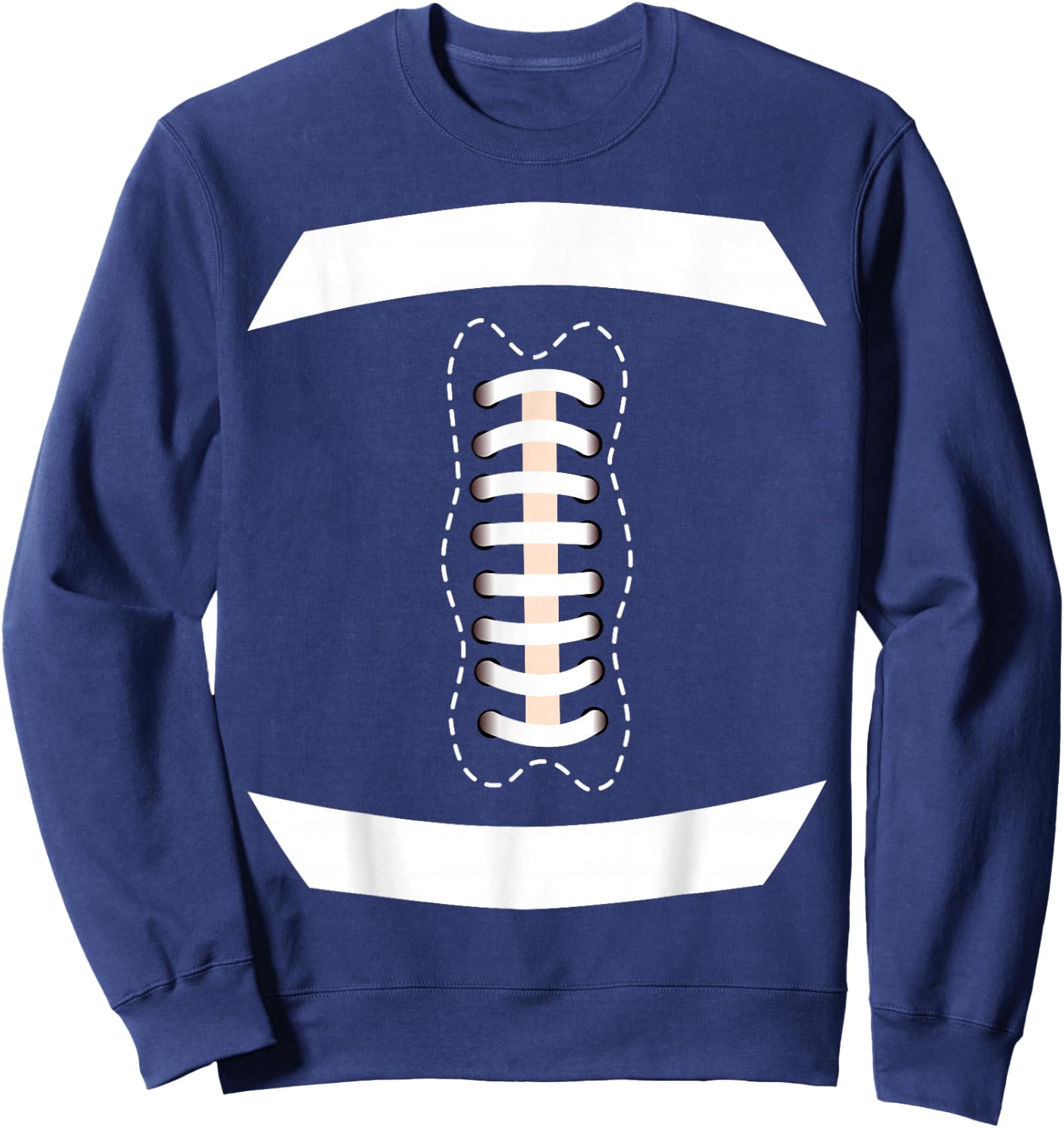 American Football Ball Lace Costume Thanksgiving Football Sweatshirt - Sweatshirt | Navy