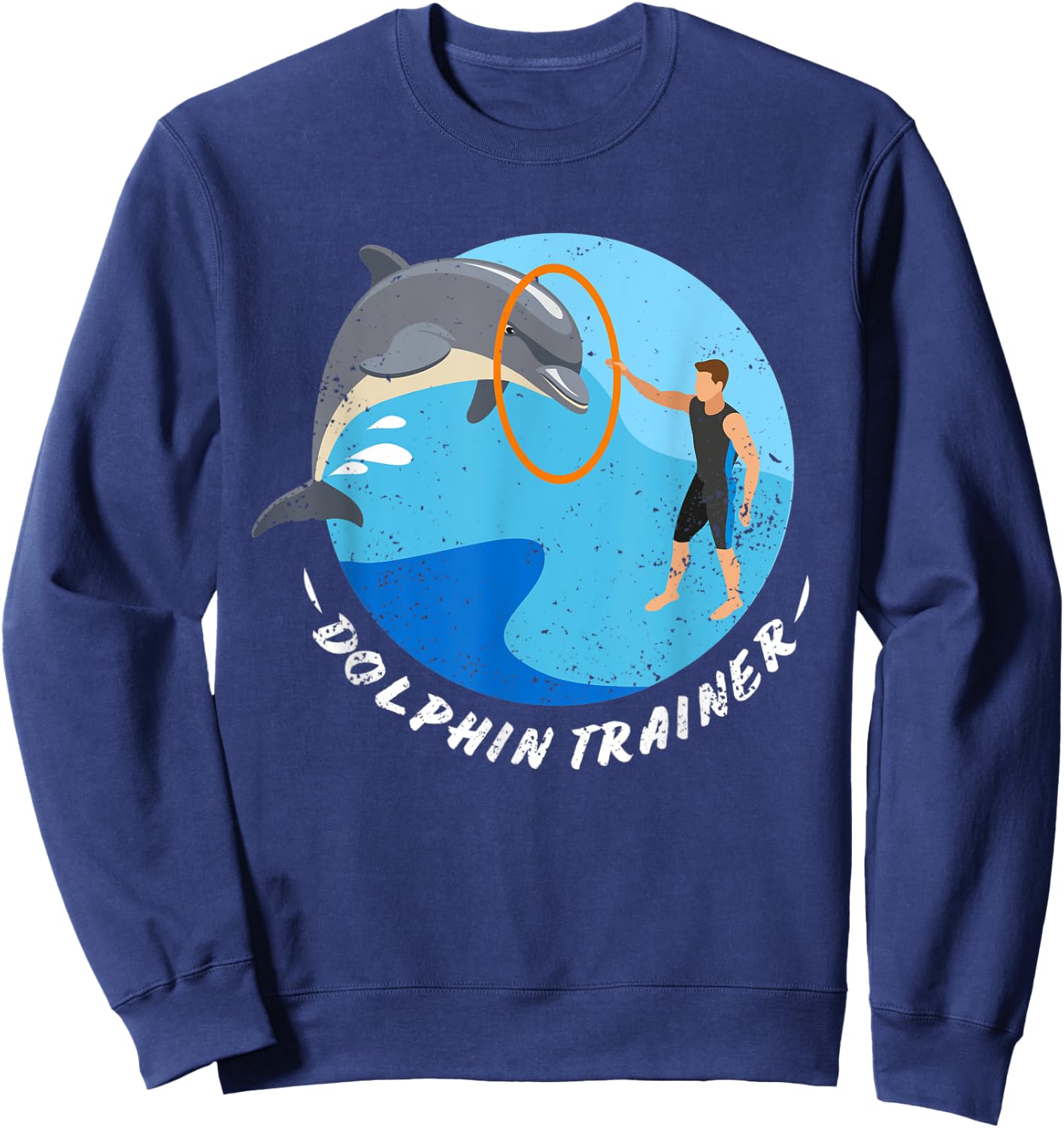 Funny Halloween Shirt Dolphin Trainer Halloween Costume Sweatshirt - Sweatshirt | Navy