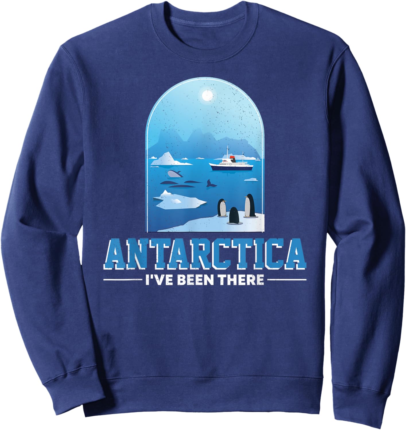 Antarctica I've Been There Antarctica Flag Travel Men Women Sweatshirt - Sweatshirt | Navy