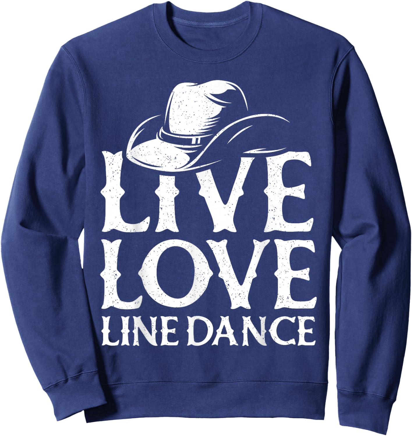 Line Dancing Art Men Western Line Dance Dancer Sweatshirt - Sweatshirt | Navy