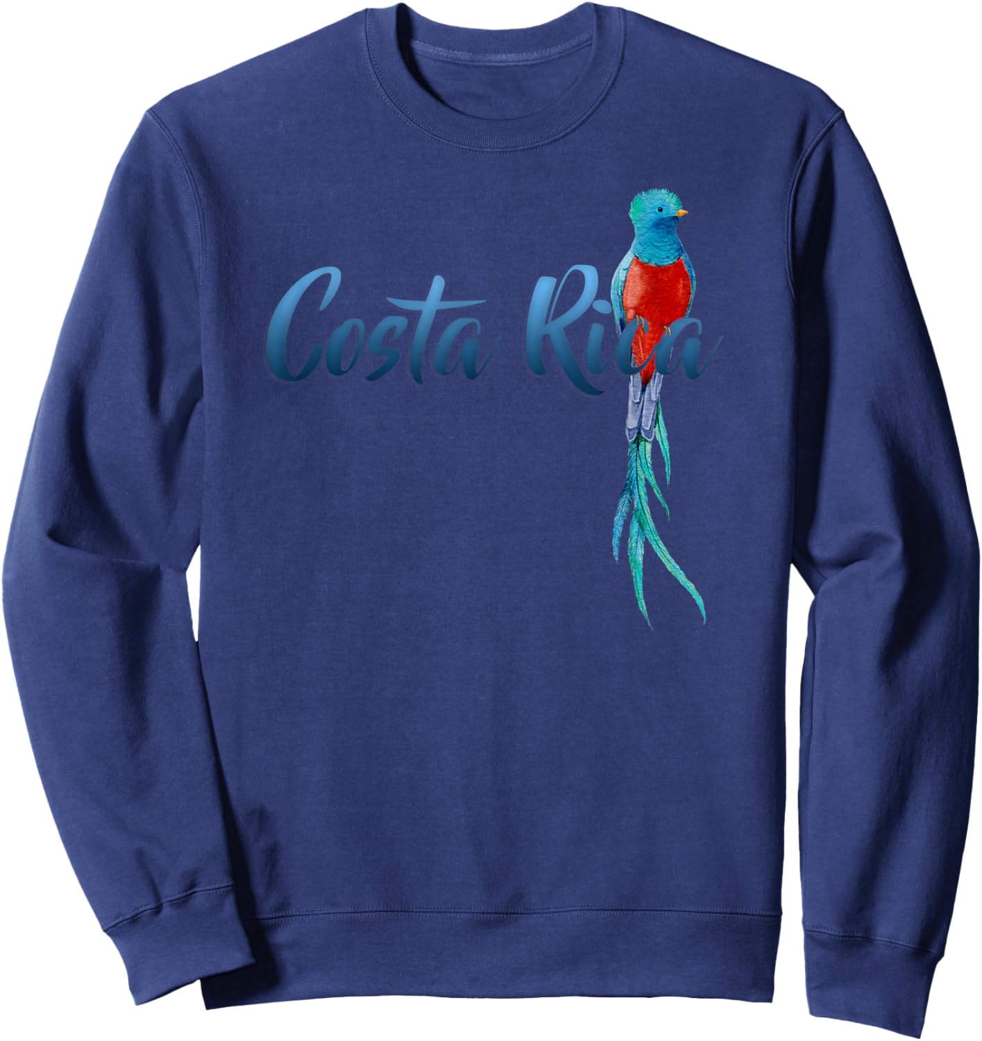 Costa Rica Quetzal Ornithologist Eco-Tourist Rainforest Bird Sweatshirt - Sweatshirt | Navy