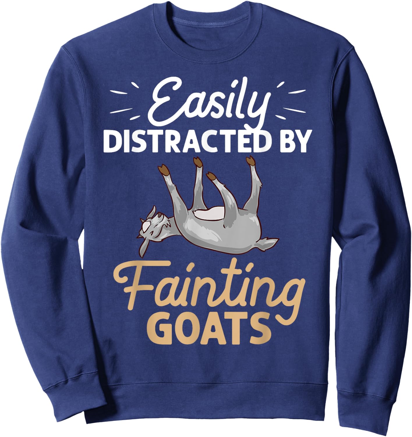 Fainting Goat Funny Tennessee Myotonic Goats Sweatshirt - Sweatshirt | Navy
