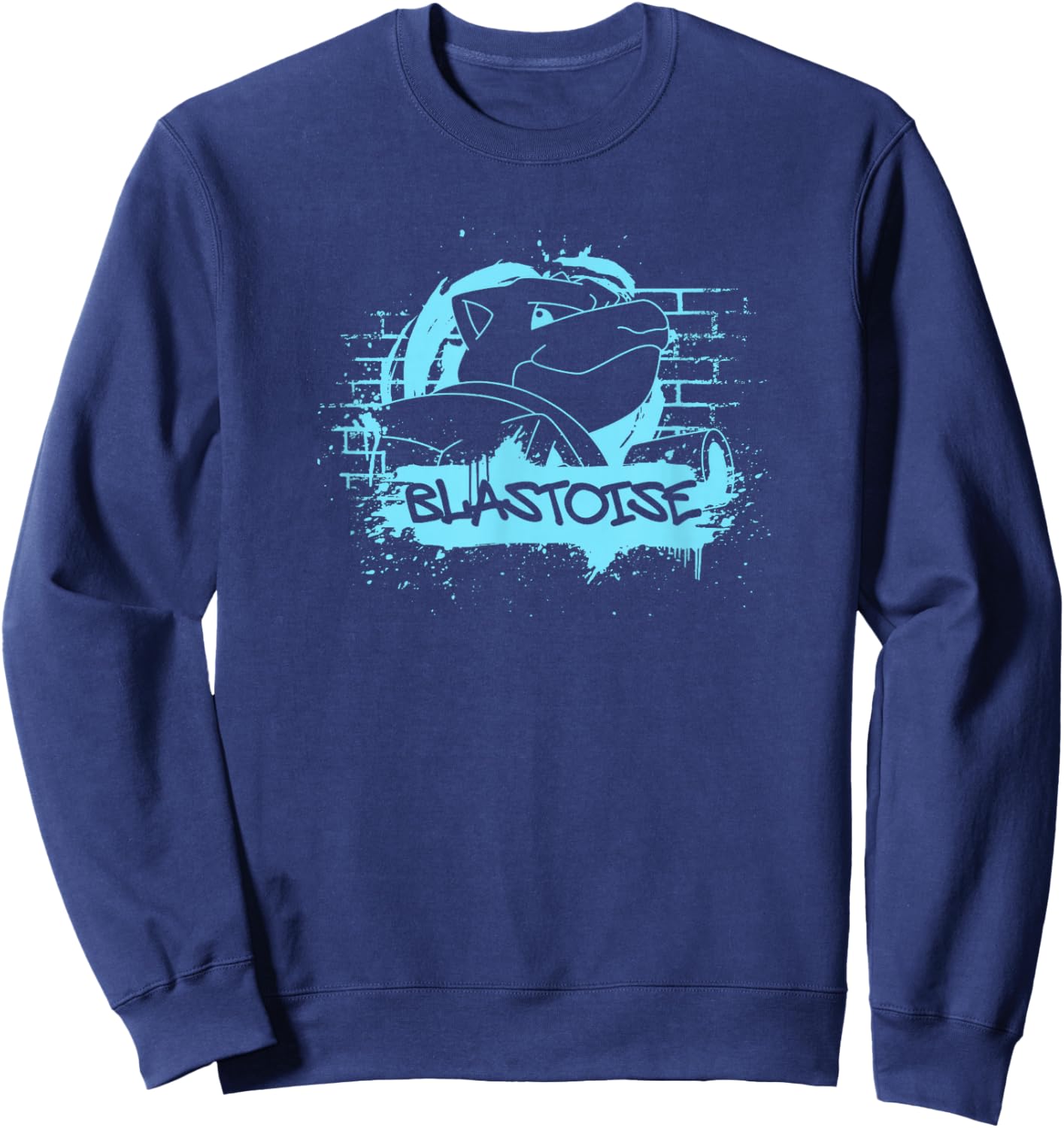 Pokémon Blastoise Blue Street Art Graffiti Logo Sweatshirt - Sweatshirt | Navy