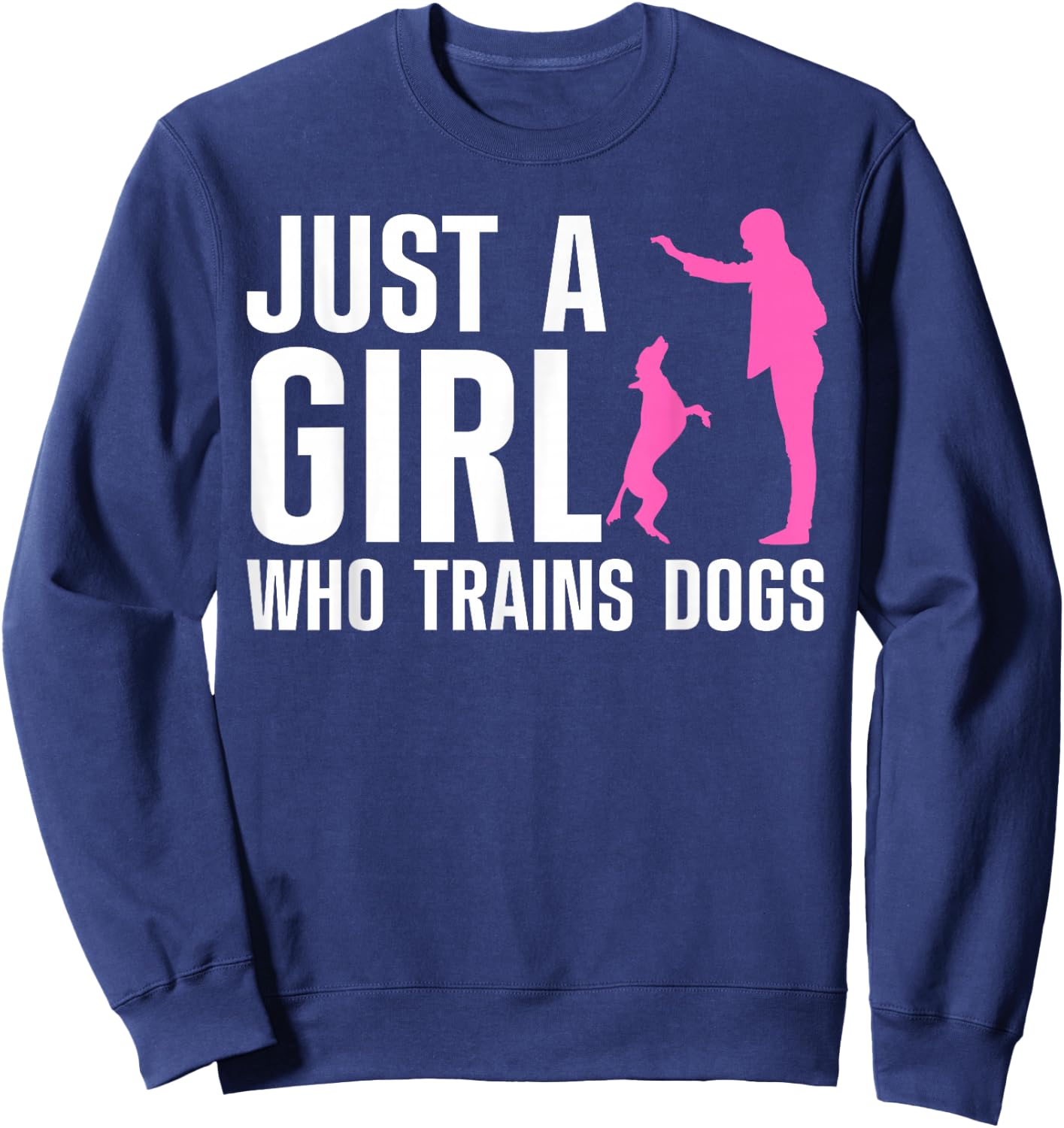 Cute Dog Trainer Girls Training Dog Lover Owner Sweatshirt - Sweatshirt | Navy