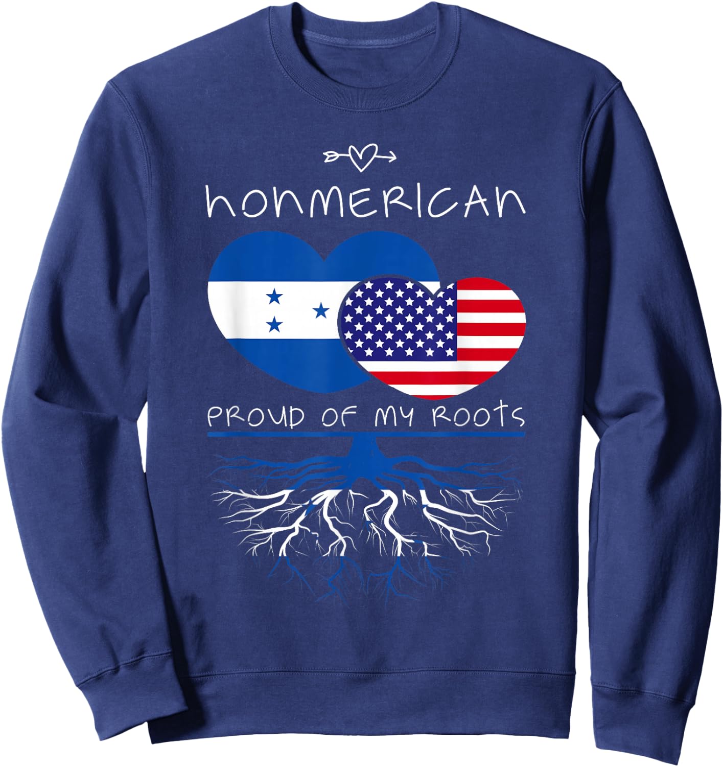 Honduras USA Proud Of Both Countries Honmerican Sweatshirt - Sweatshirt | Navy