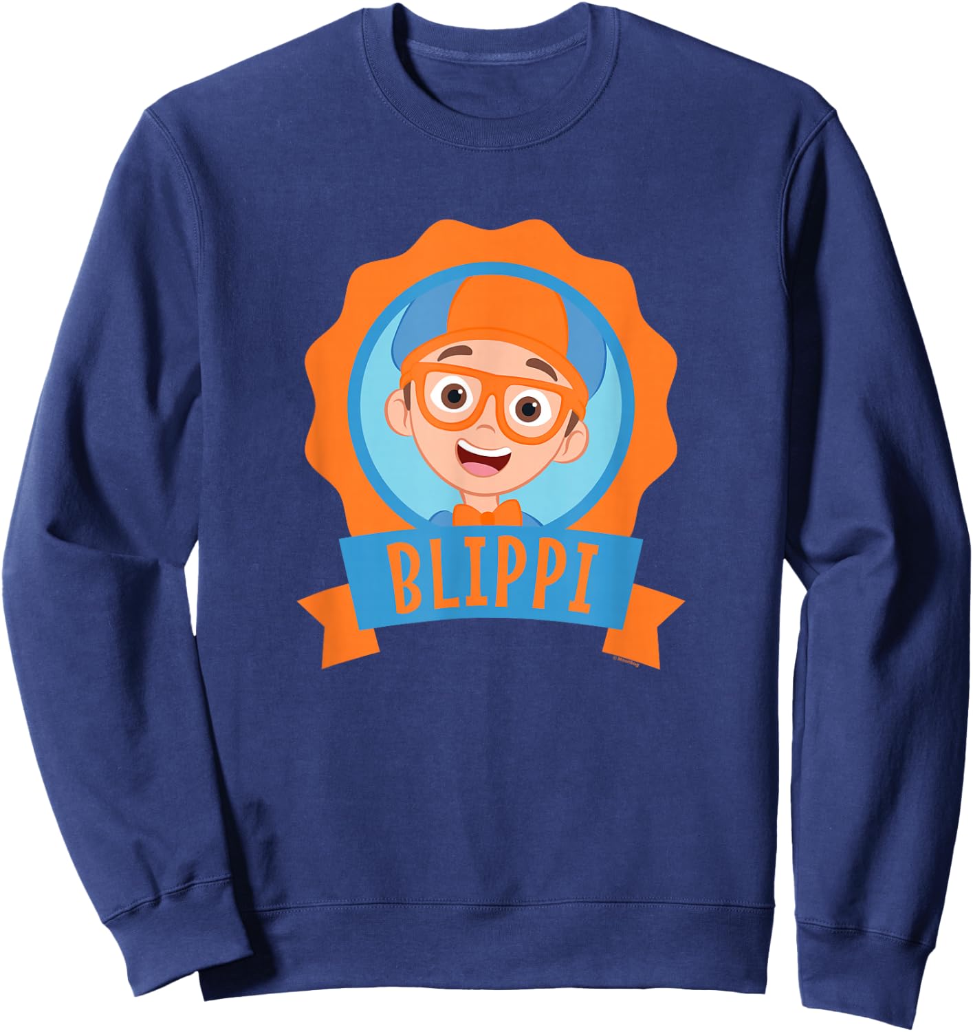 Blippi Centered Portait Design Small Sweatshirt - Sweatshirt | Navy
