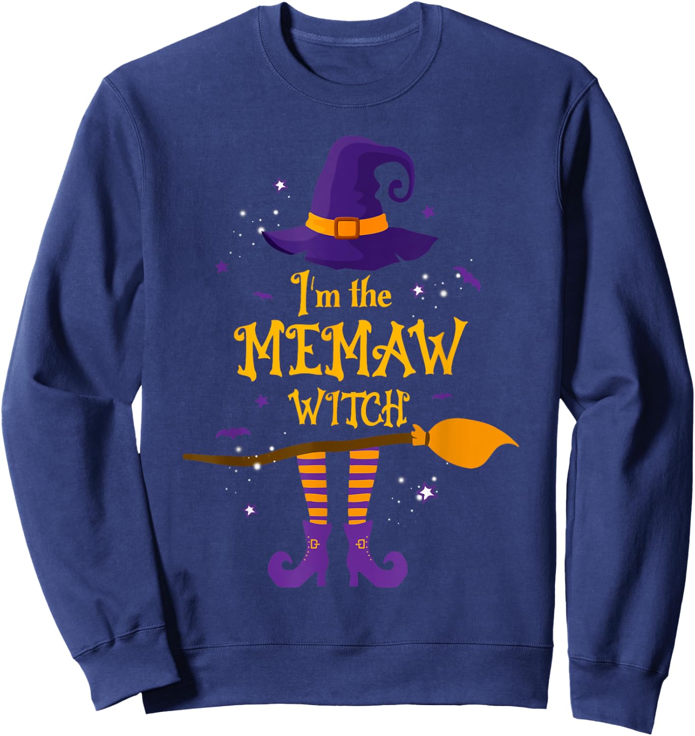 I'm The Memaw Witch Costume Halloween Matching Family Sweatshirt - Sweatshirt | Navy