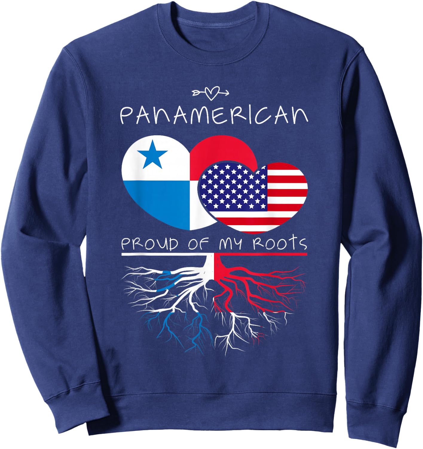 Panama USA Proud of Both Countries Panamerican Sweatshirt - Sweatshirt | Navy