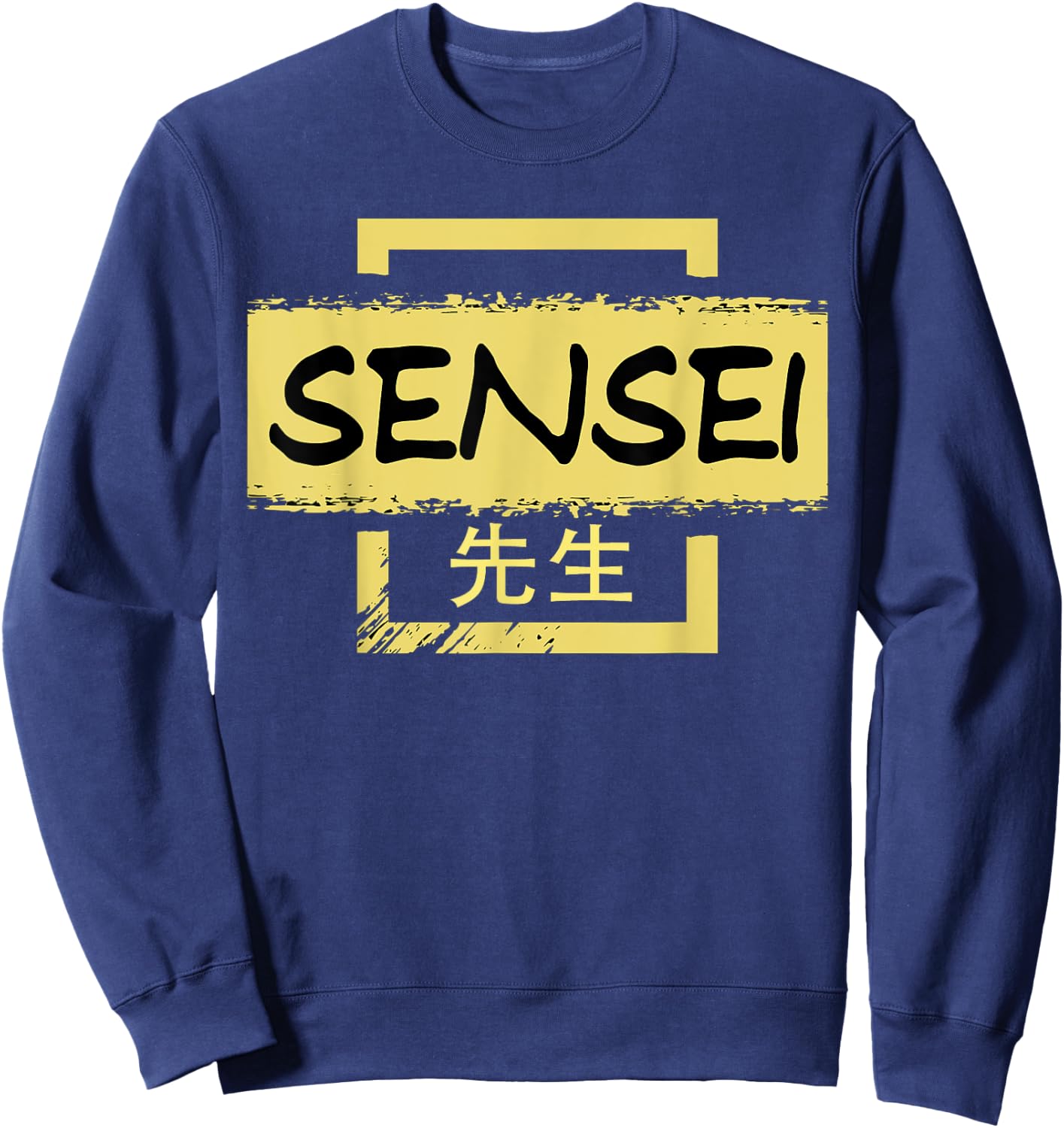 Sensei Japanese Text Teacher Sweatshirt - Sweatshirt | Navy