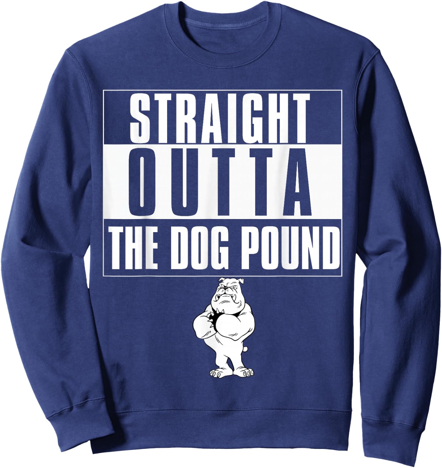 Funny dog pound Sweatshirt - Sweatshirt | Navy
