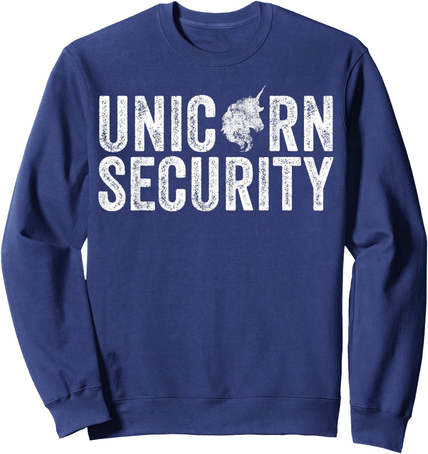 Unicorn Security Halloween Costume Dad Mom Daughter Funny Sweatshirt - Sweatshirt | Navy