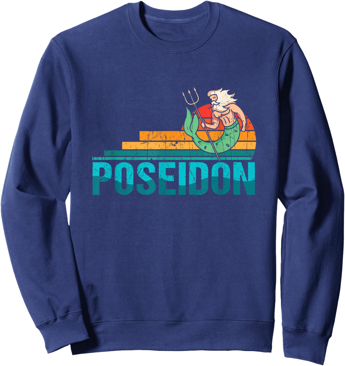 Poseidon - The God of the Sea, Earthquakes & Horses Sweatshirt - Sweatshirt | Navy