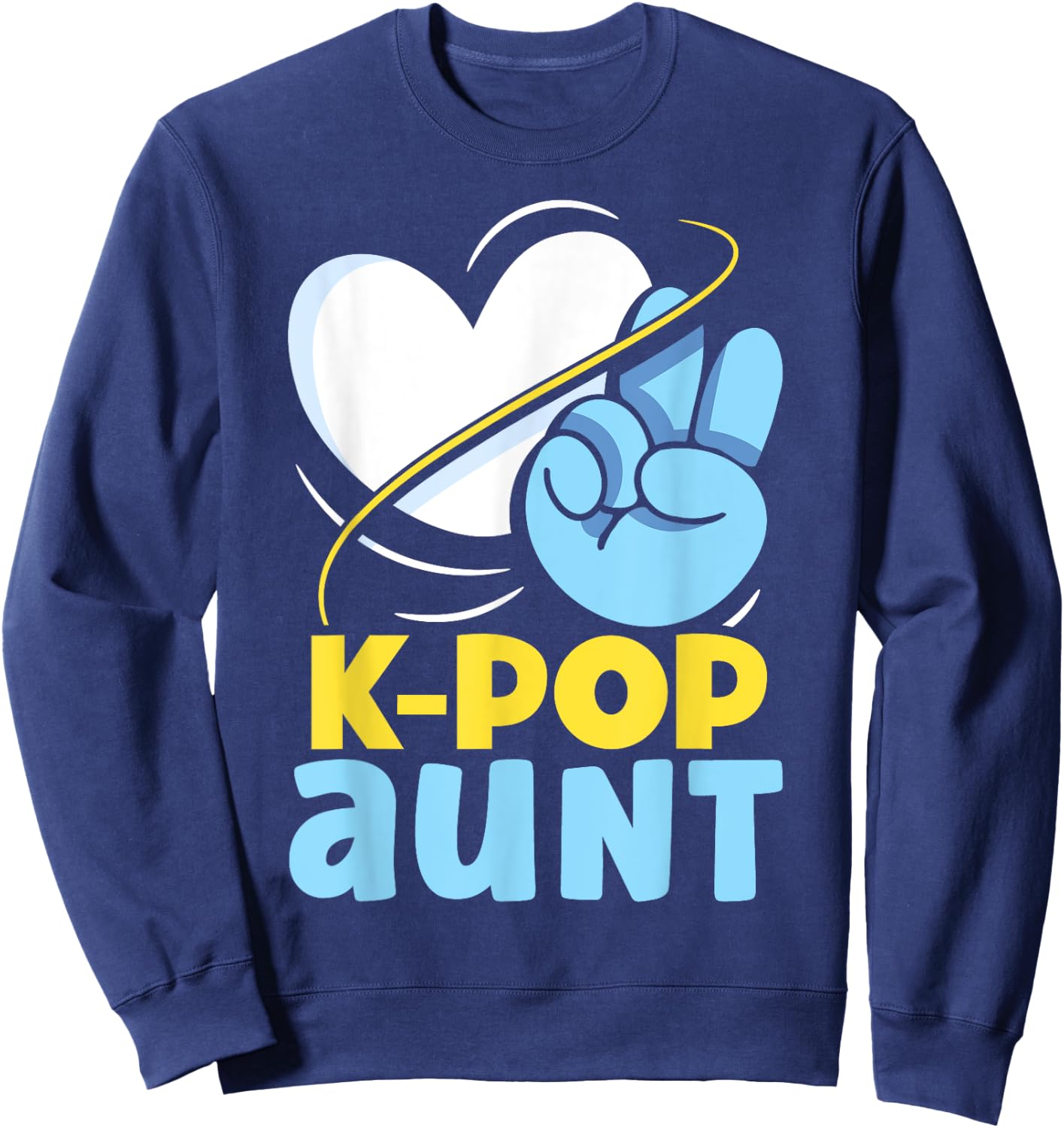 K-POP Aunt Music Korean K-Pop Lover Cute Sweatshirt - Sweatshirt | Navy