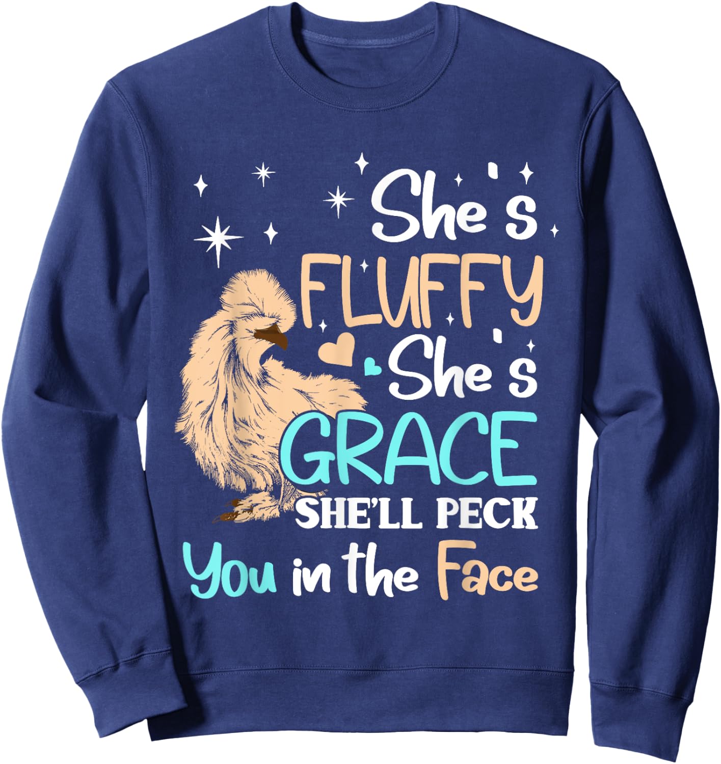 Silkie chicken Sweatshirt - Sweatshirt | Navy