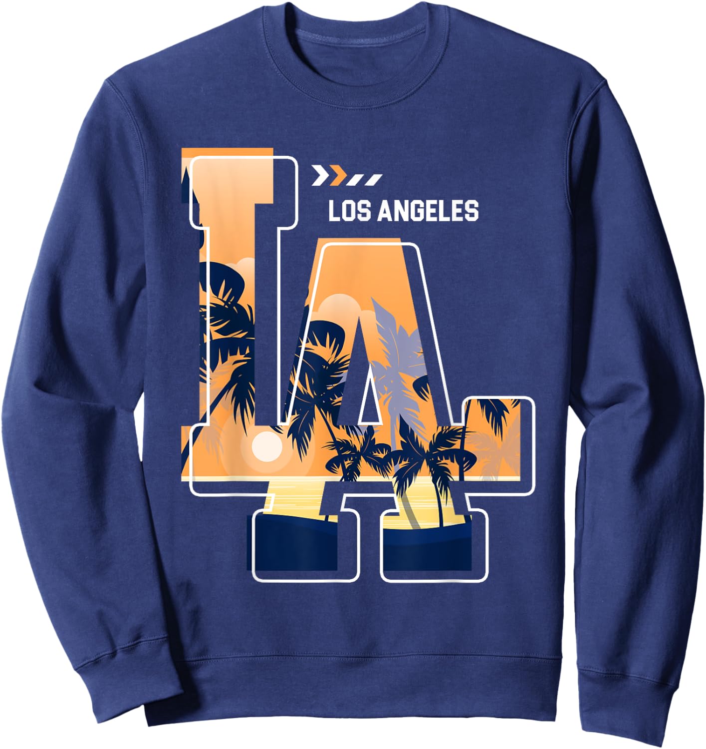 Los Angeles LA California Dogs -Adults and Kids , Black, Short Sleeve, Modern, T Back, Letter Print, , Regular Fit, XS/S, US Size Sweatshirt - Sweatshirt | Navy