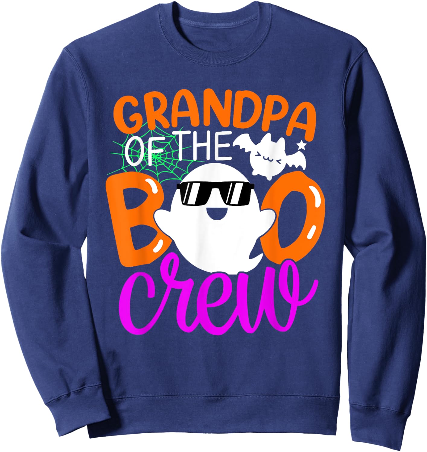 Grandpa Of The Boo Crew Shirt Halloween Family Matching Sweatshirt - Sweatshirt | Navy