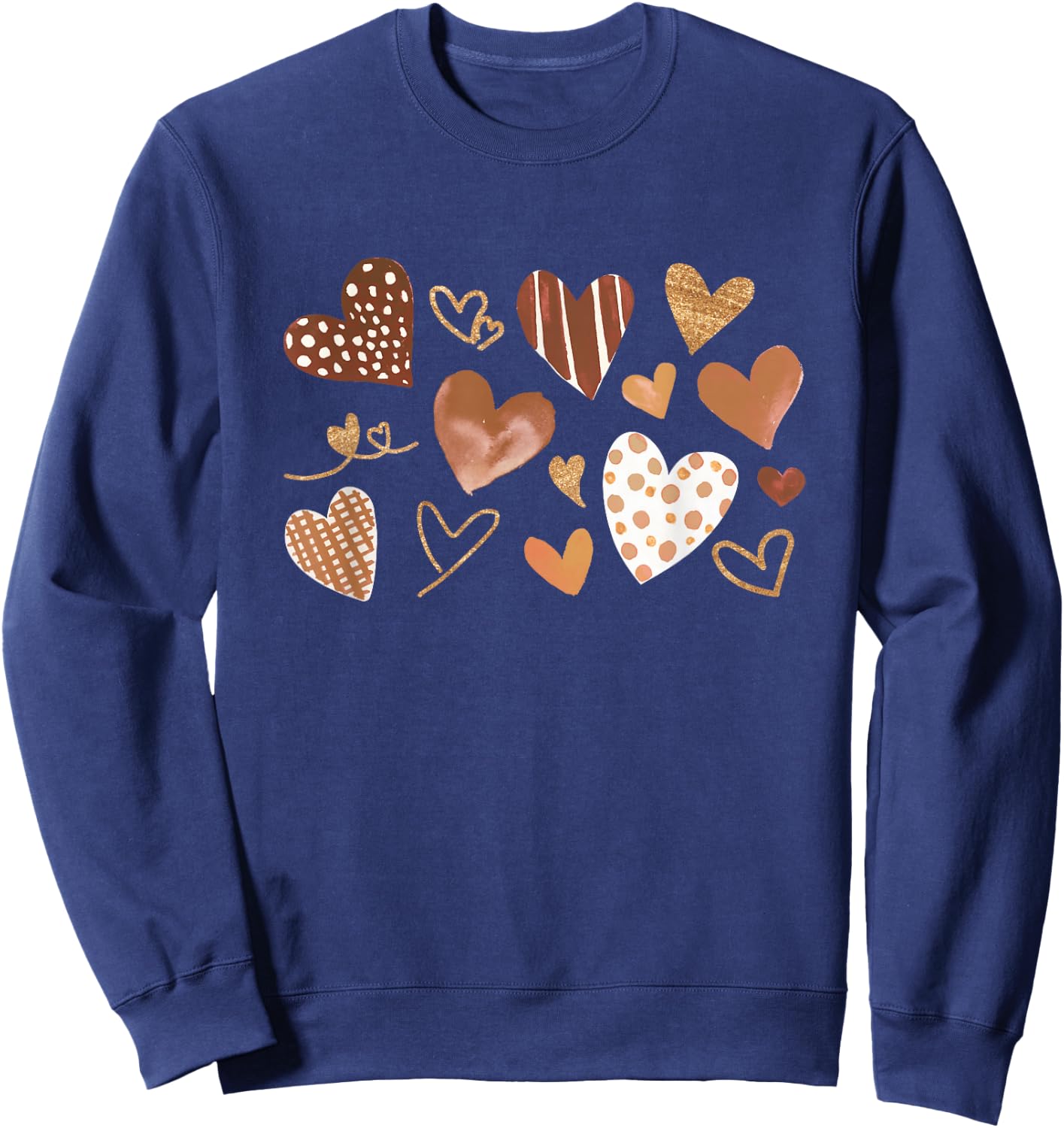 Diversity Heart Skin Tones Black Pride Melanin Kindness Sweatshirt - Sweatshirt | Navy