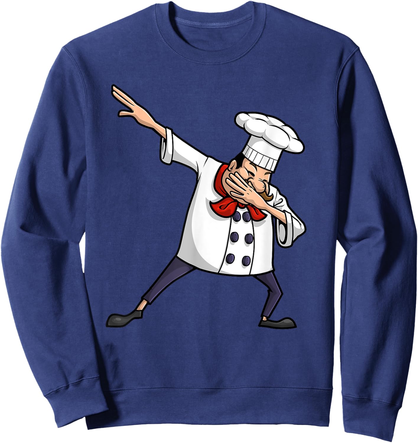 Funny Chef Design Women Cook Hip-hop Dabbing Dance Sweatshirt - Sweatshirt | Navy
