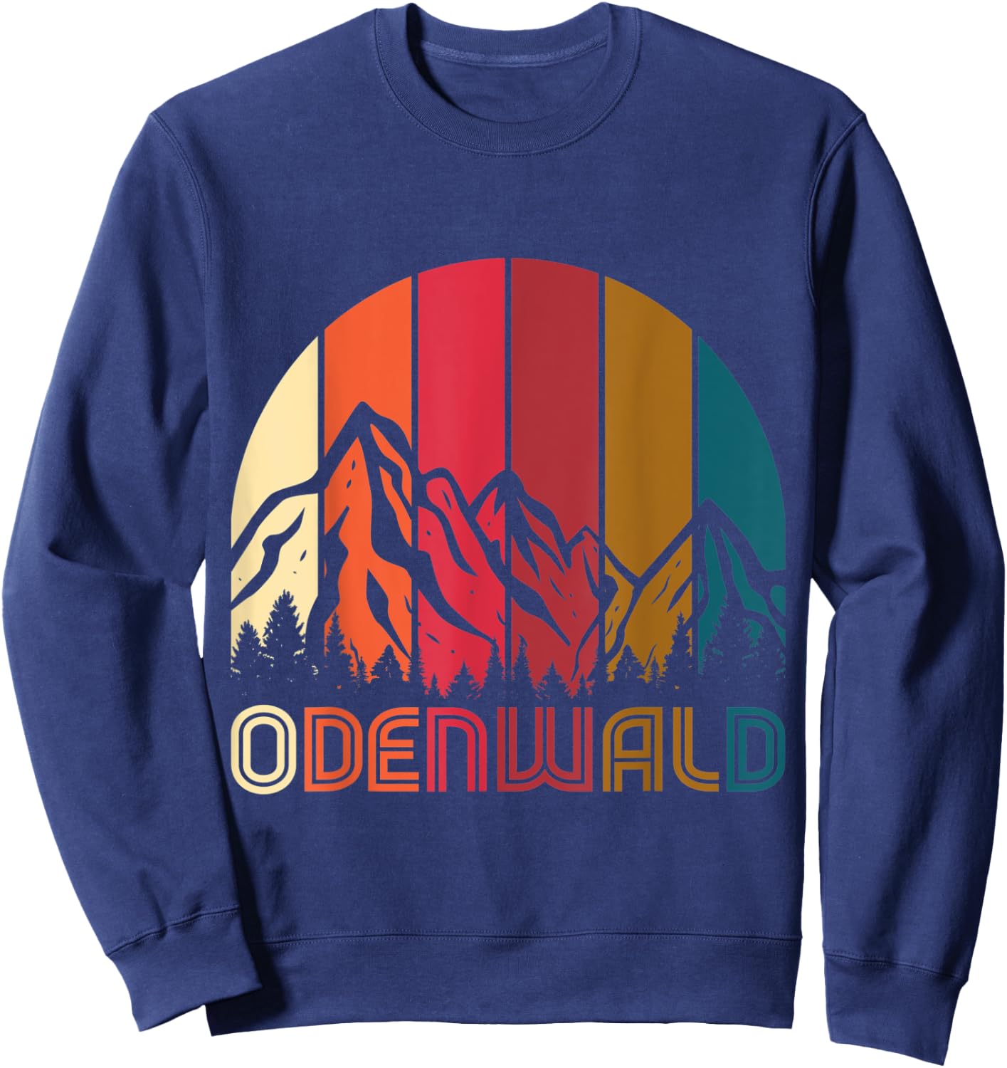 Odenwald Odenwälder Hiking Mountains Motif Sweatshirt - Sweatshirt | Navy
