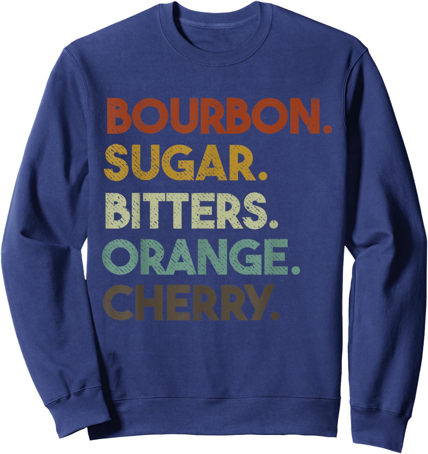 Bourbon Old Fashioned Ingredient List Sweatshirt - Sweatshirt | Navy