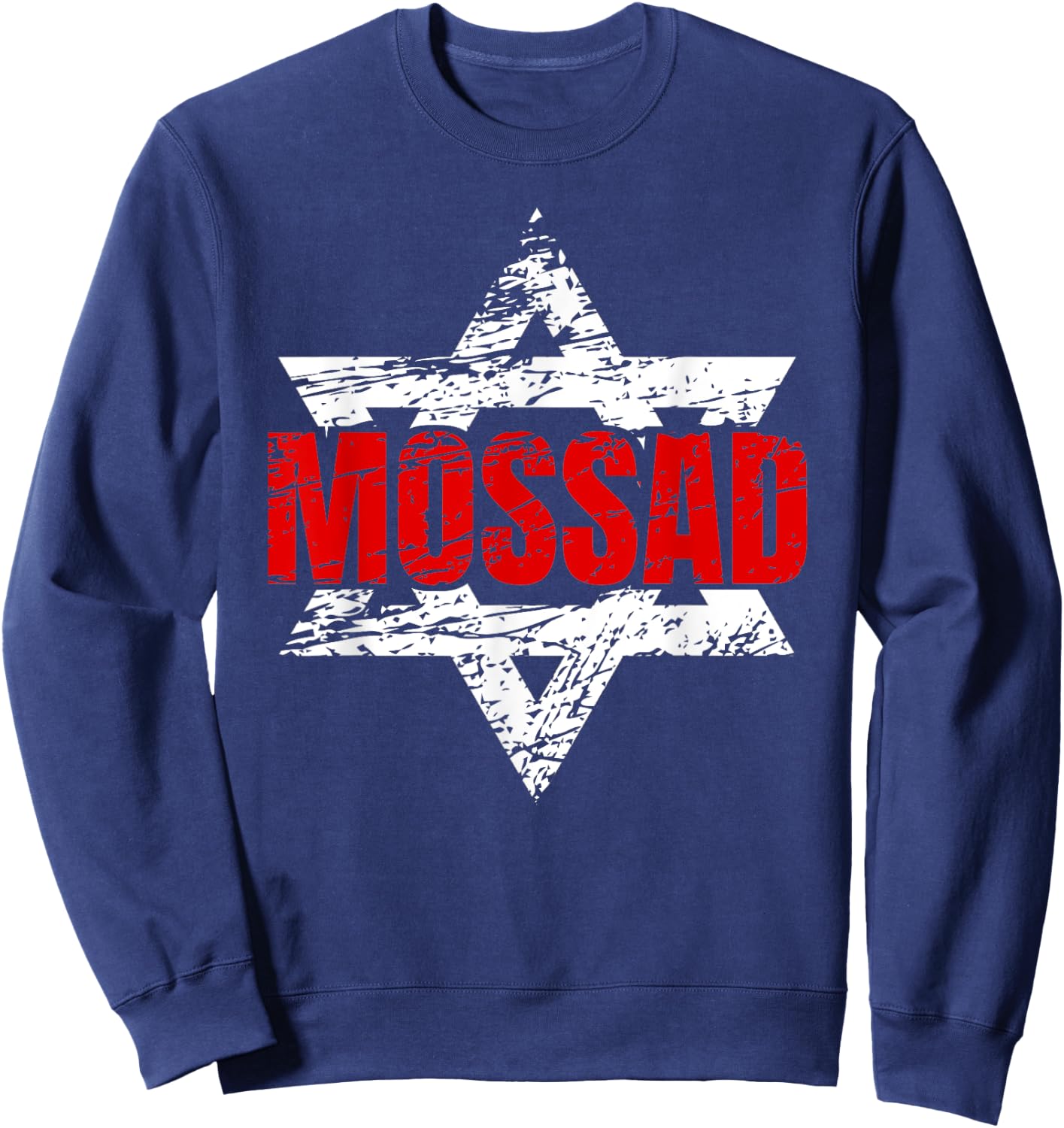 Mossad Israel Israeli Intelligence Tel Aviv Menorah IDF Sweatshirt - Sweatshirt | Navy