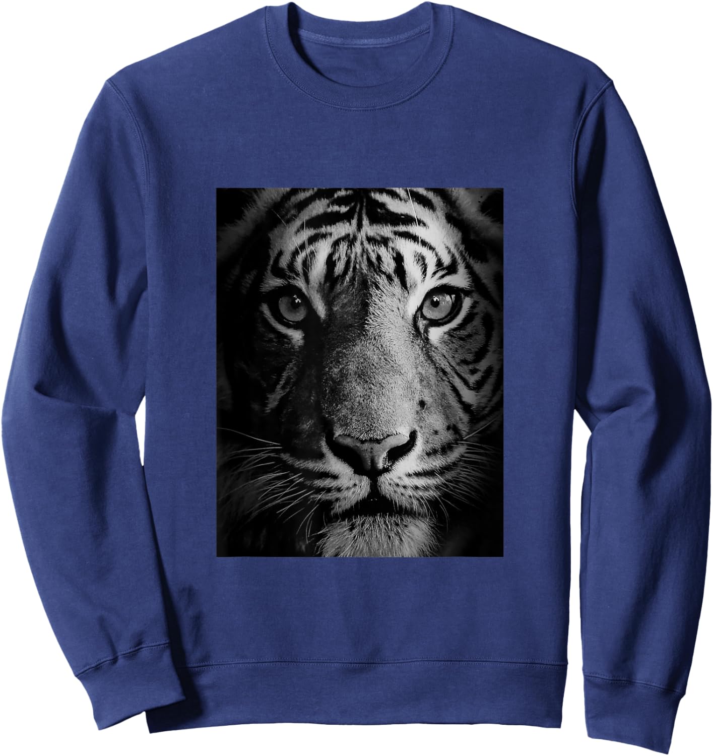 The Mountain White Tigers of Bengal Illustration Graphic Sweatshirt - Sweatshirt | Navy