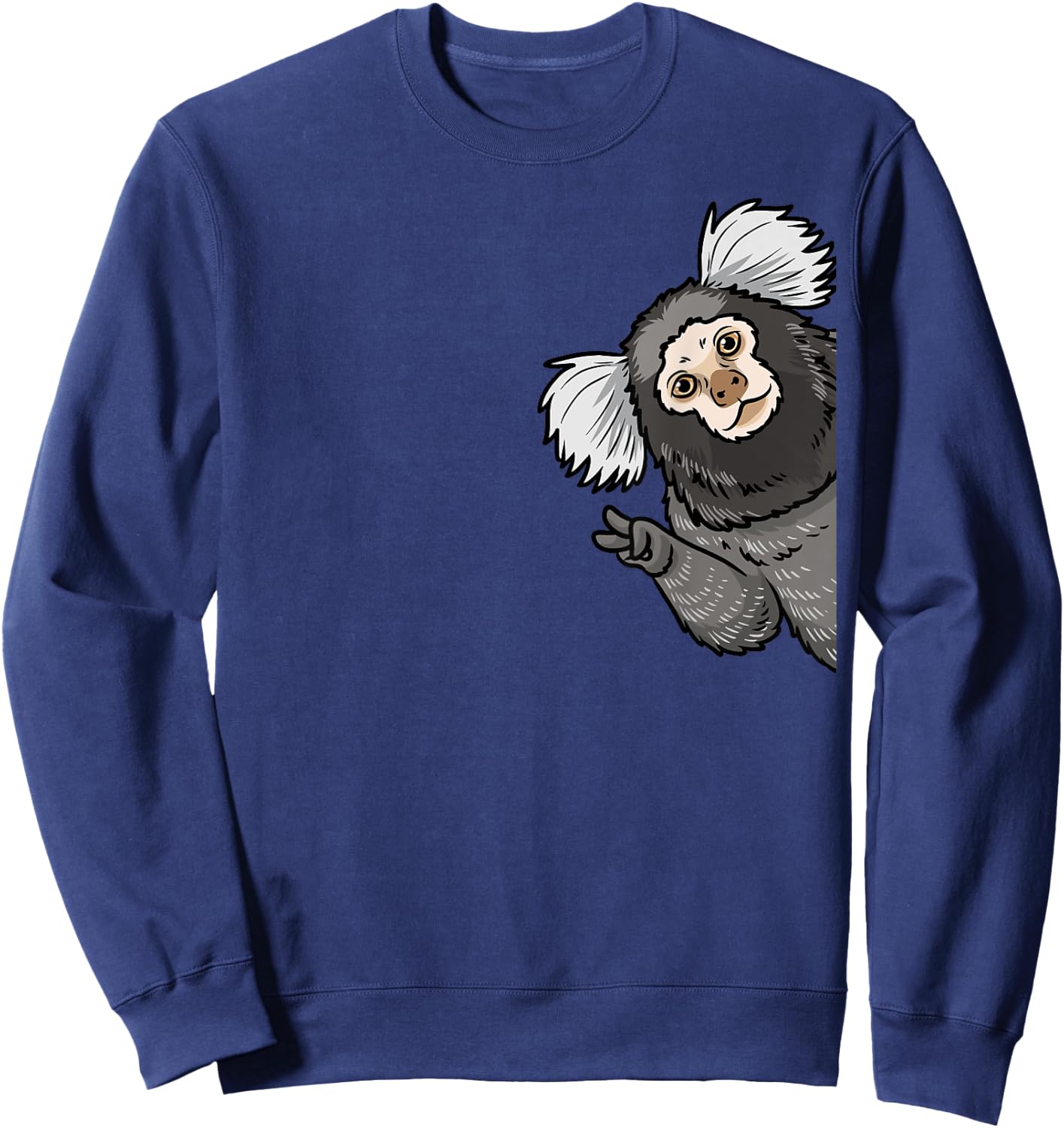 Marmoset Monkey From Side Sweatshirt - Sweatshirt | Navy