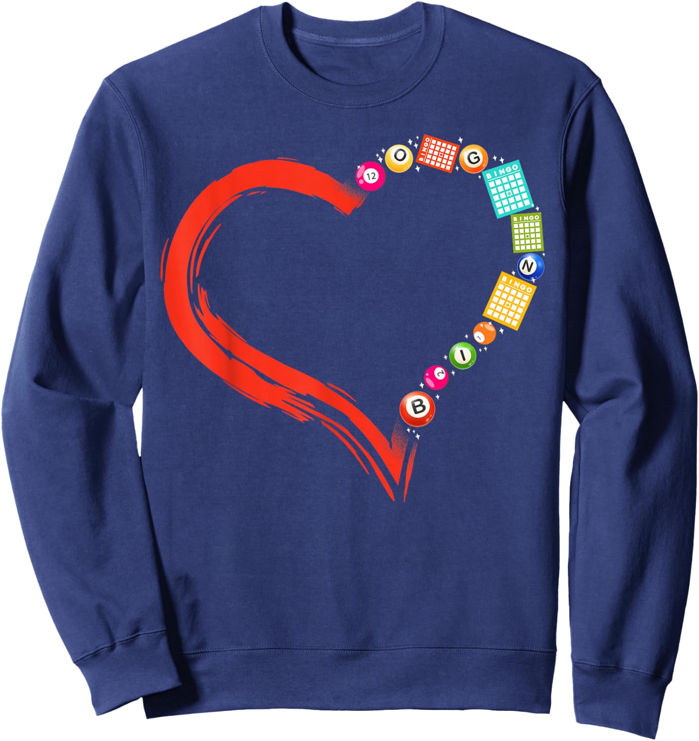 Bingo Player Heart Sweatshirt - Sweatshirt | Navy