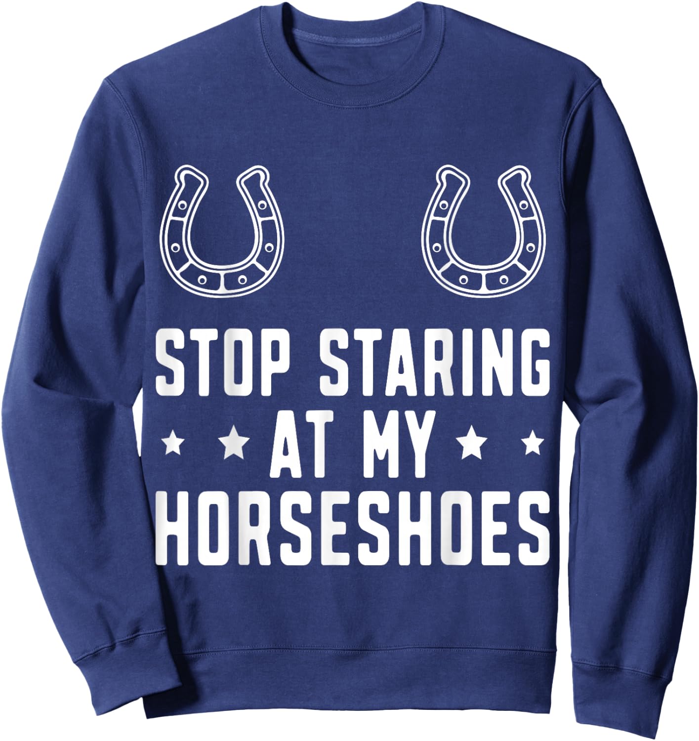 Funny Horseshoe Pitching Horseshoe throwing Sweatshirt - Sweatshirt | Navy