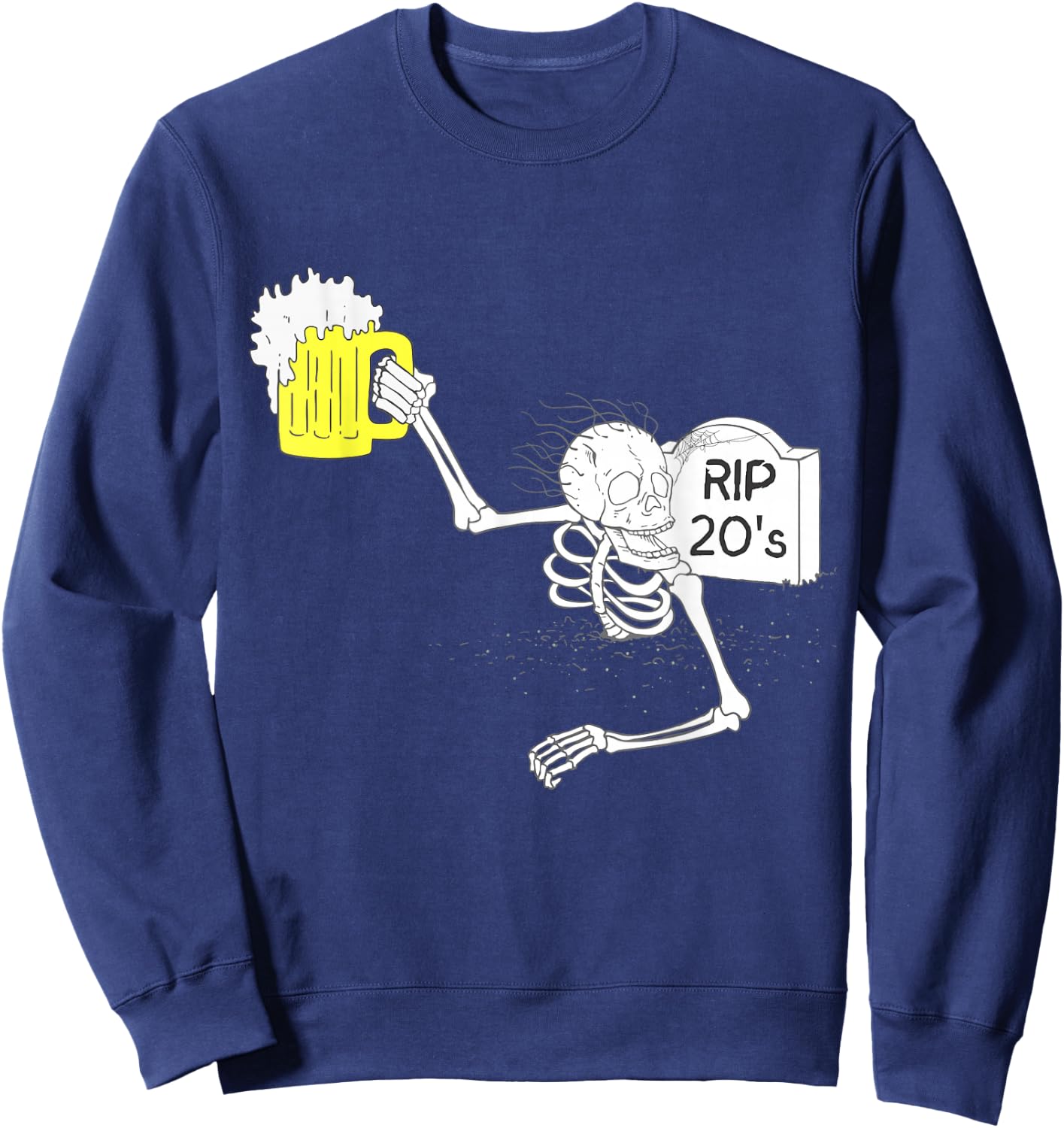 Funny 30th Birthday | R.I.P. 20's Tombstone Sweatshirt - Sweatshirt | Navy