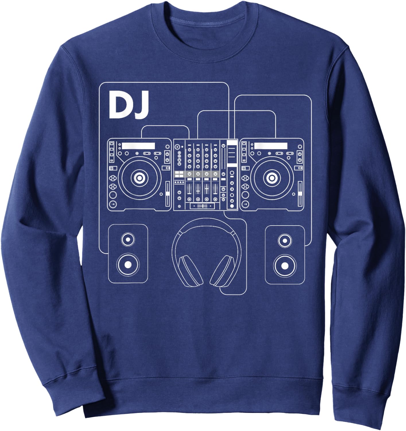 DJ Setup - DJ Graphic Sweatshirt - Sweatshirt | Navy