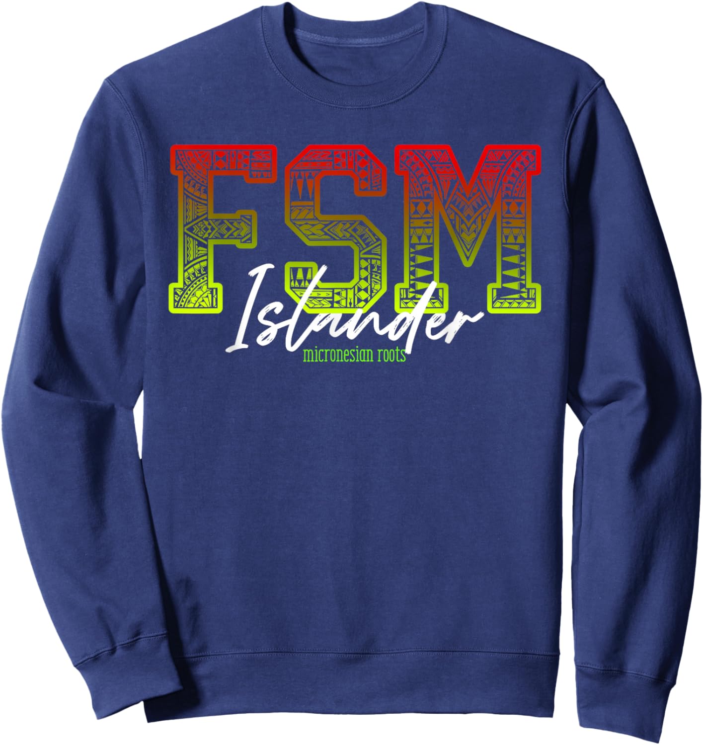 FSM Islander | Micronesia Reggae Sweatshirt - Sweatshirt | Navy