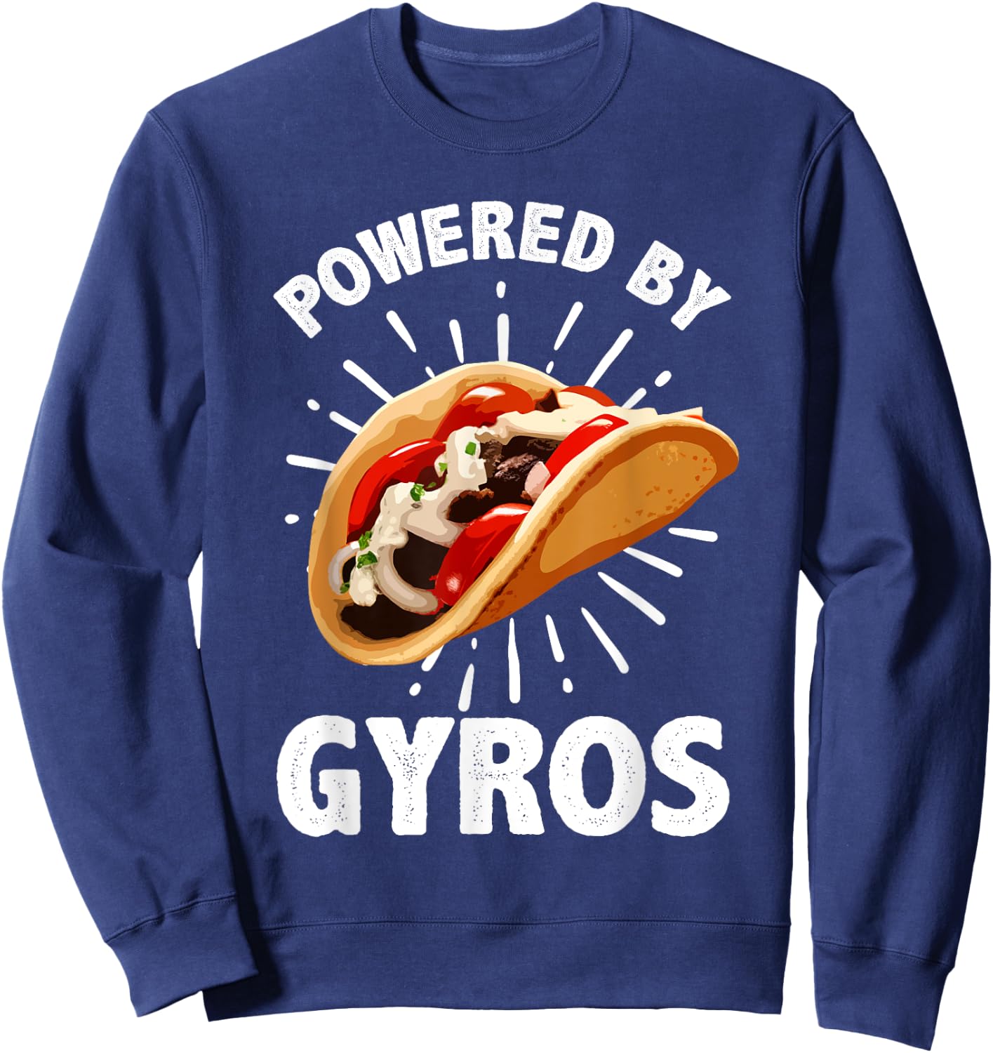 Cool Gyro Women Gyros Greek Food Kebab Meat Lovers Sweatshirt - Sweatshirt | Navy
